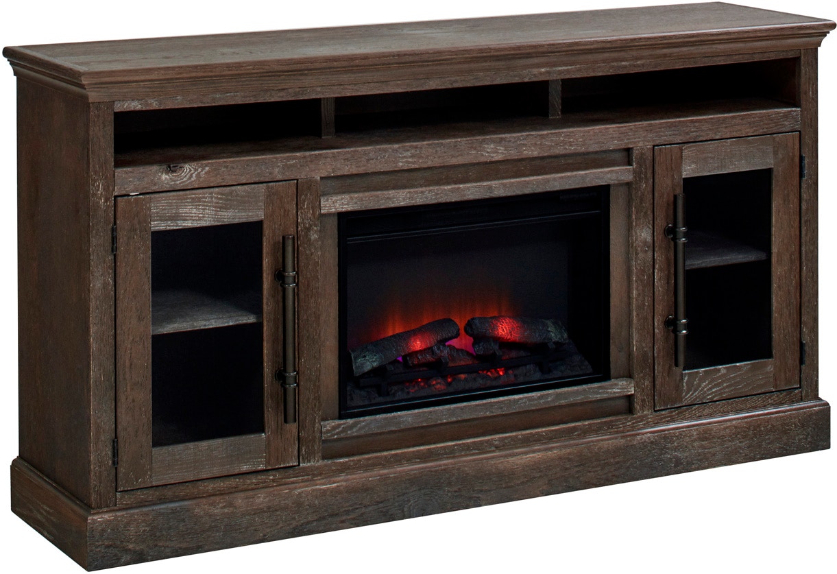 aspenhome Living Room 73 Inch Highboy Fireplace Console WKM1955-SWH ...