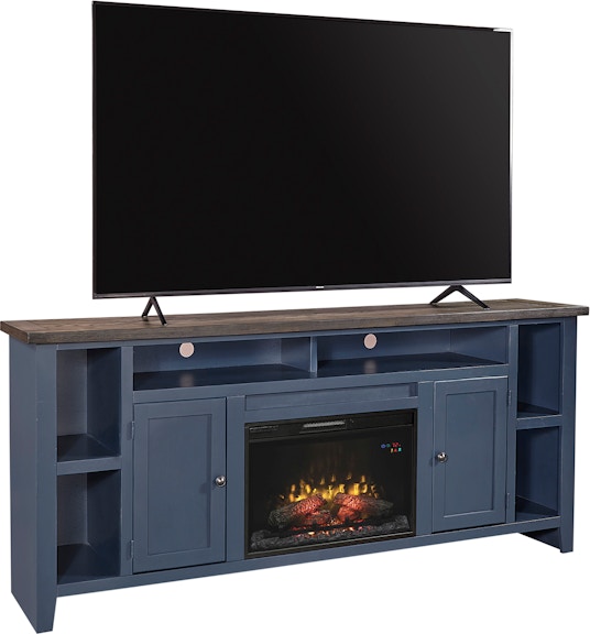 Aspenhome Eastport 84'' Fireplace Console with 2 Doors WME1902-DBK