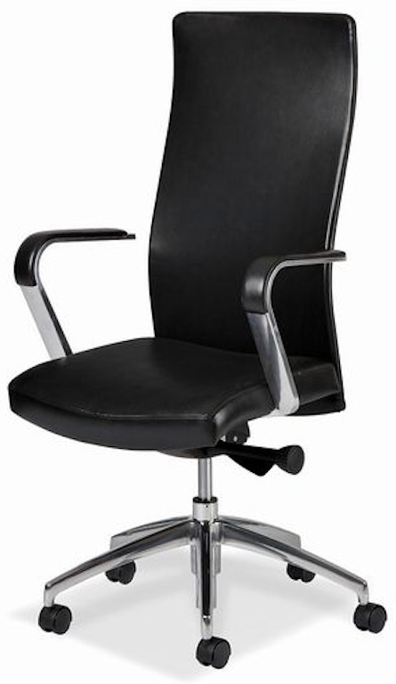 Hancock & Moore Home Office Sleek Swivel Tilt Pneumatic Lift Chair 5858ST-PL - Louis Shanks