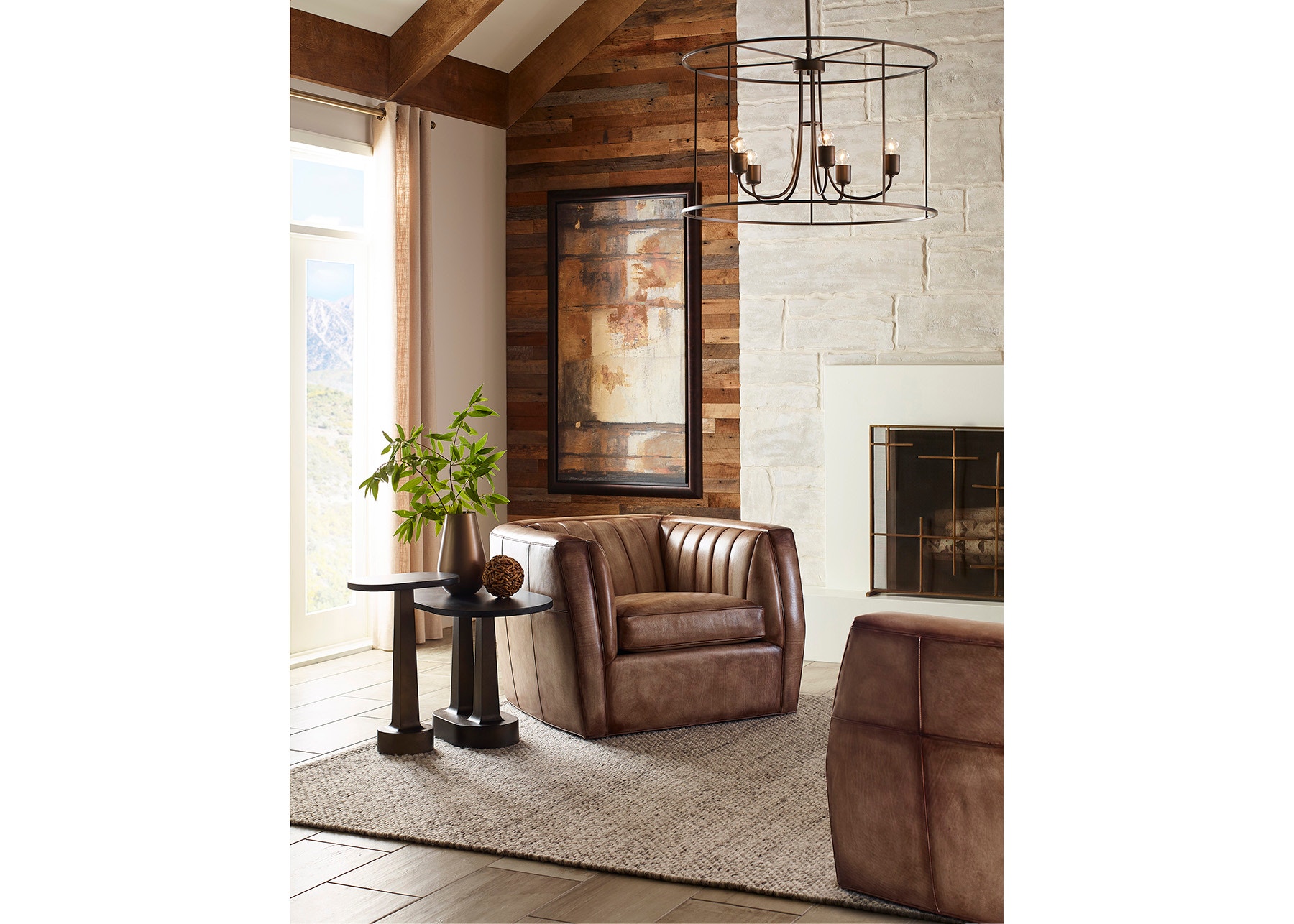Hancock and Moore Living Room Aviator Swivel Chair 6682-S - Grace