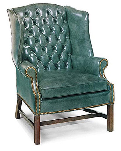 Leathercraft Furniture Living Room Alistair Wing Chair 124118 Hickory Furniture Mart Hickory