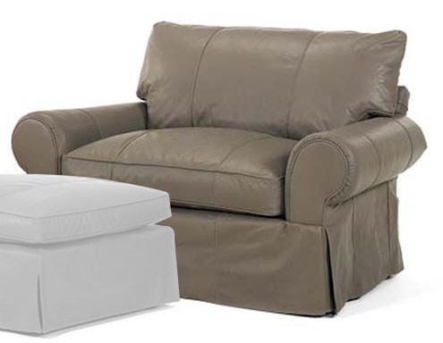 Leathercraft Furniture Living Room Louisa Chair And 1/2 3571 Hickory