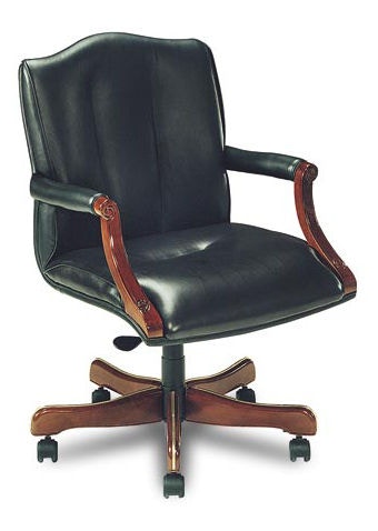 Leathercraft Furniture Home Office Harvard Tilt Swivel Open