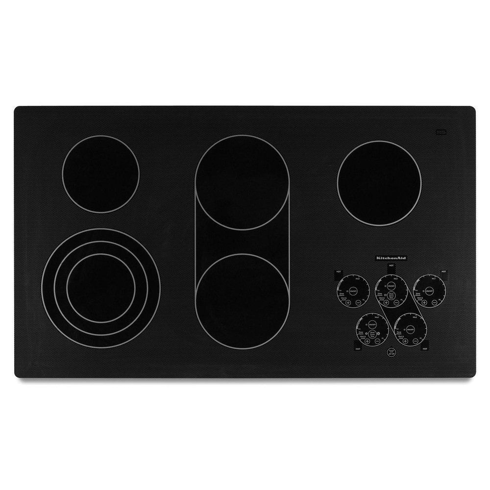 Kitchenaid 36 Inch Electric Cooktop Kecc568rpb Daws Home