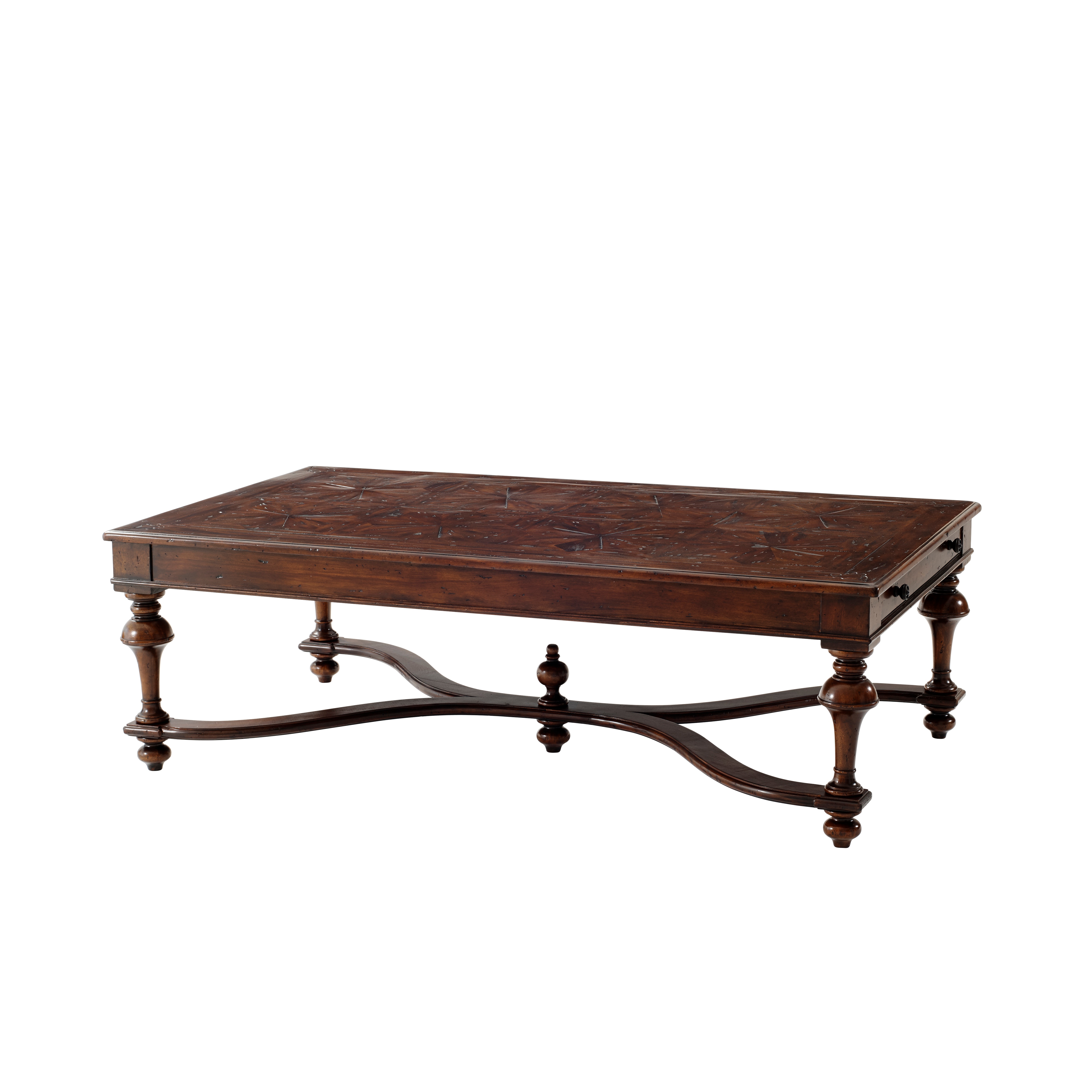 Theodore Alexander Living Room The Rustic Parquetry Cocktail Table CB51003 Douglas Furniture