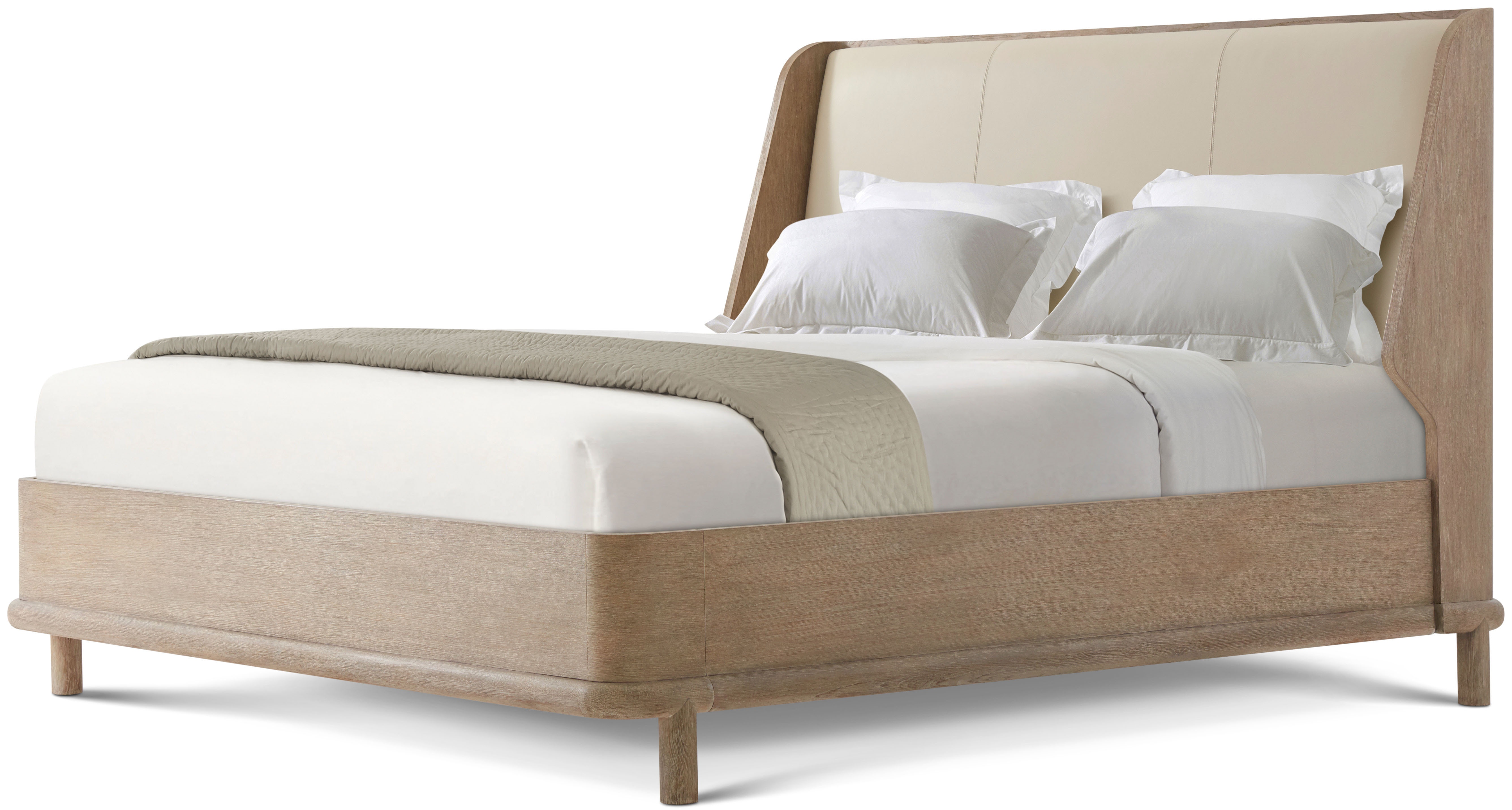 Theodore Alexander Repose Wooden With Upholstered Headboard Us King Bed 