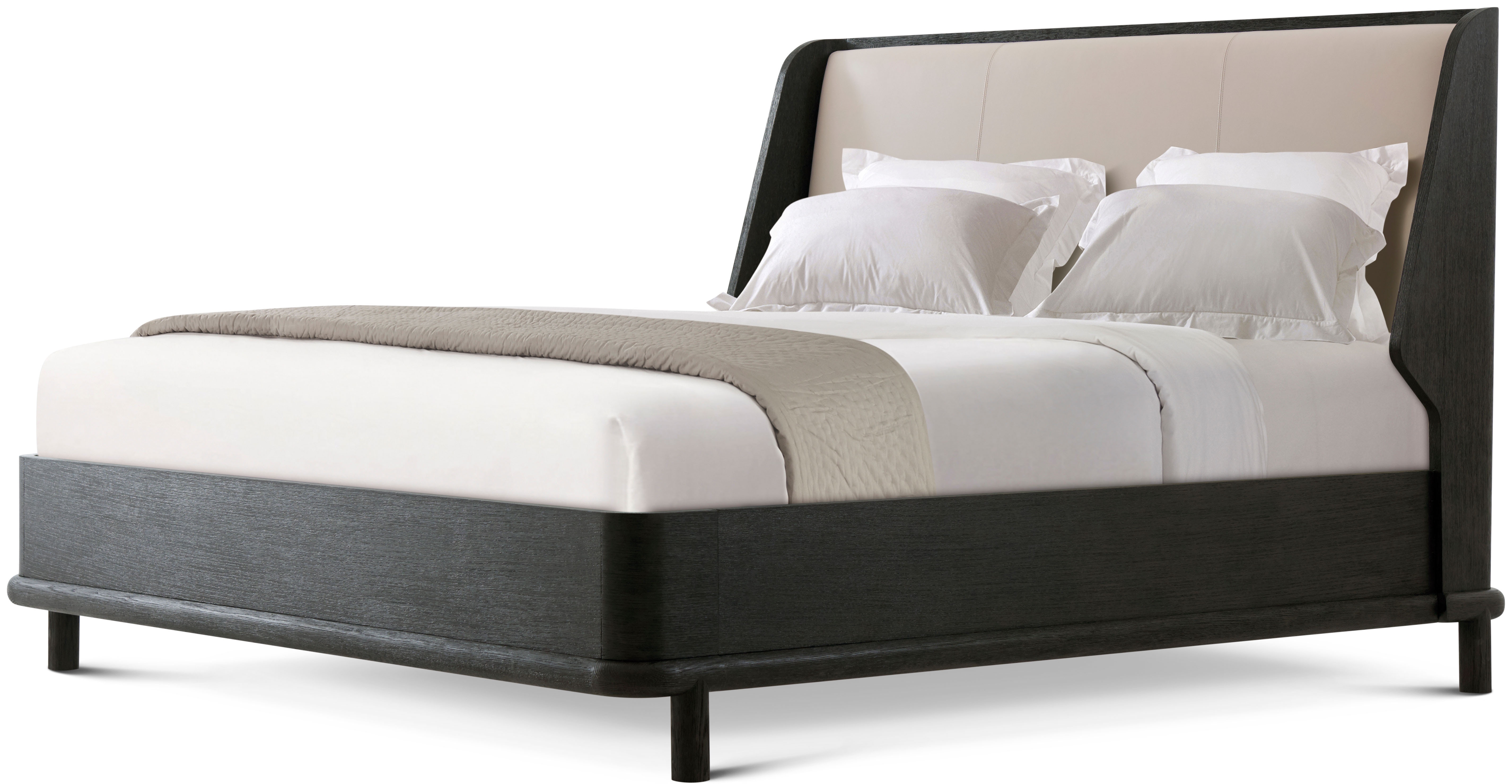 Theodore Alexander Repose Wooden With Upholstered Headboard Us King Bed 