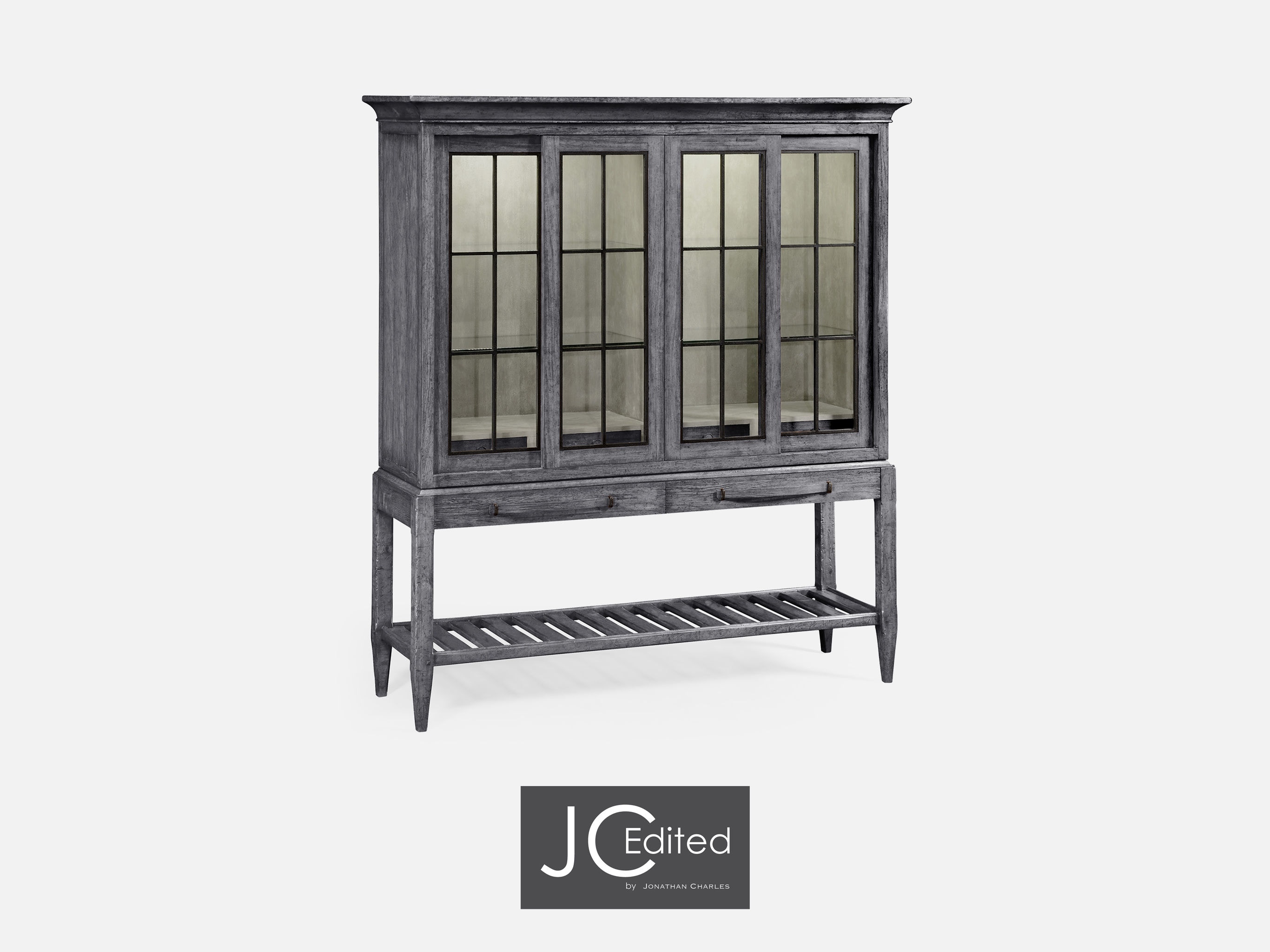 Jonathan Charles 491090 Adg Plank Antique Dark Grey Glazed