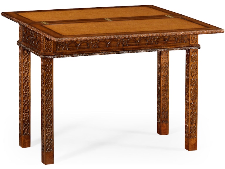 Jonathan Charles Bar And Room Leather Walnut Table Jonathan Charles Bar And Room Leather Walnut Table 492130 At Louisiana Furniture Gallery