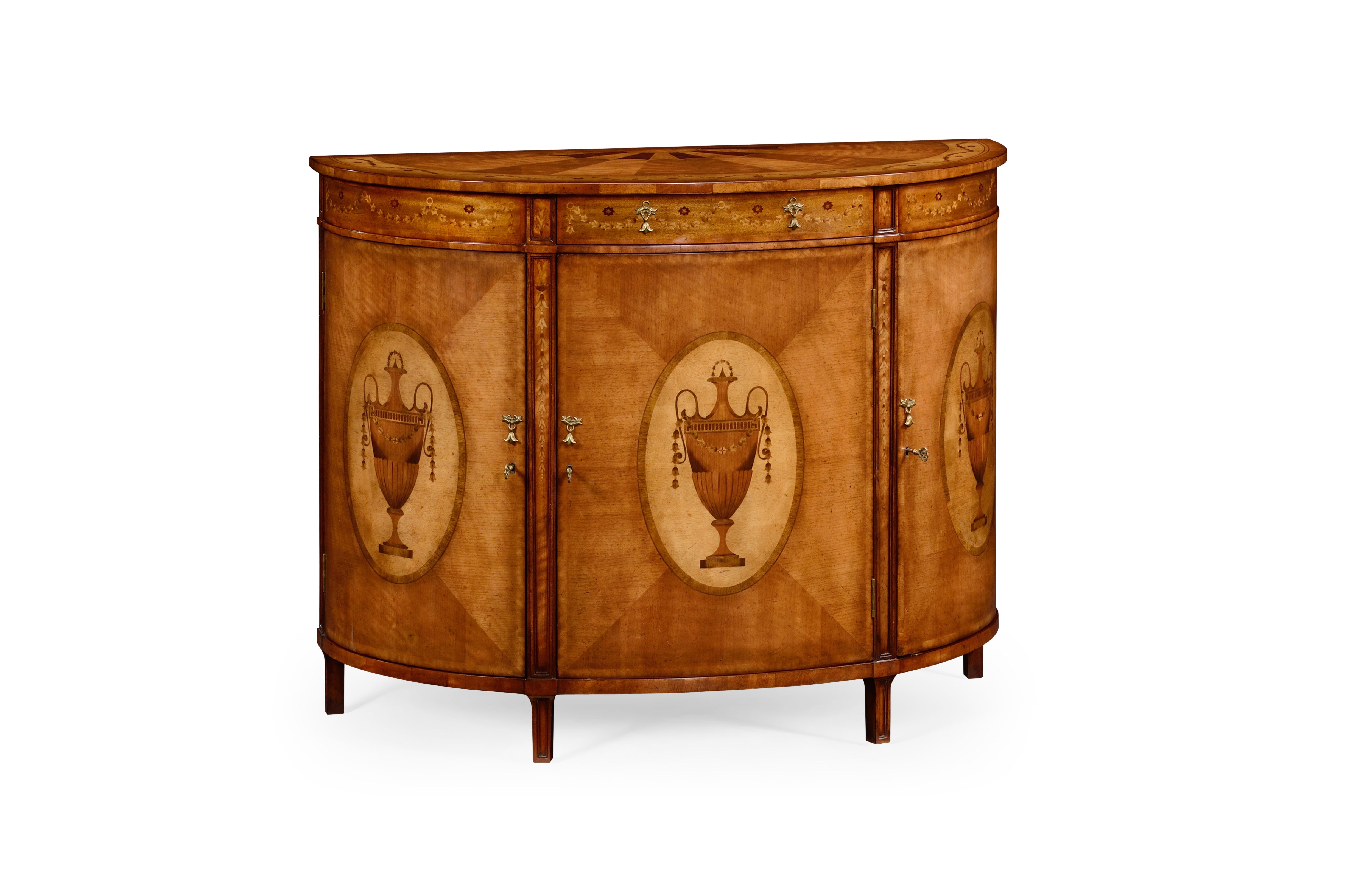 Adam Style Demilune Cabinet Satinwood Qj492253sam