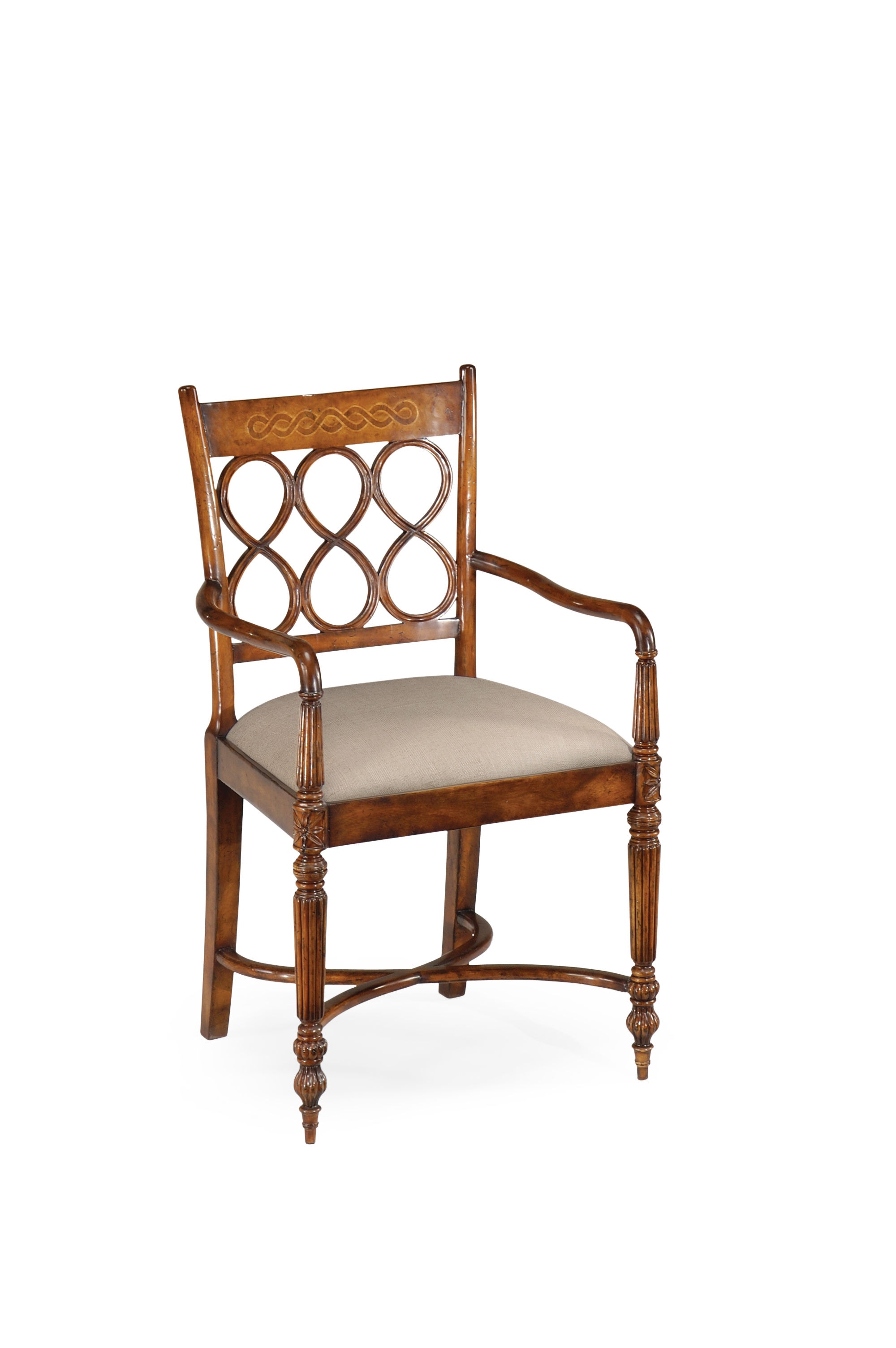 Jonathan Charles Dining Room Rope Twist Veneer Open Back