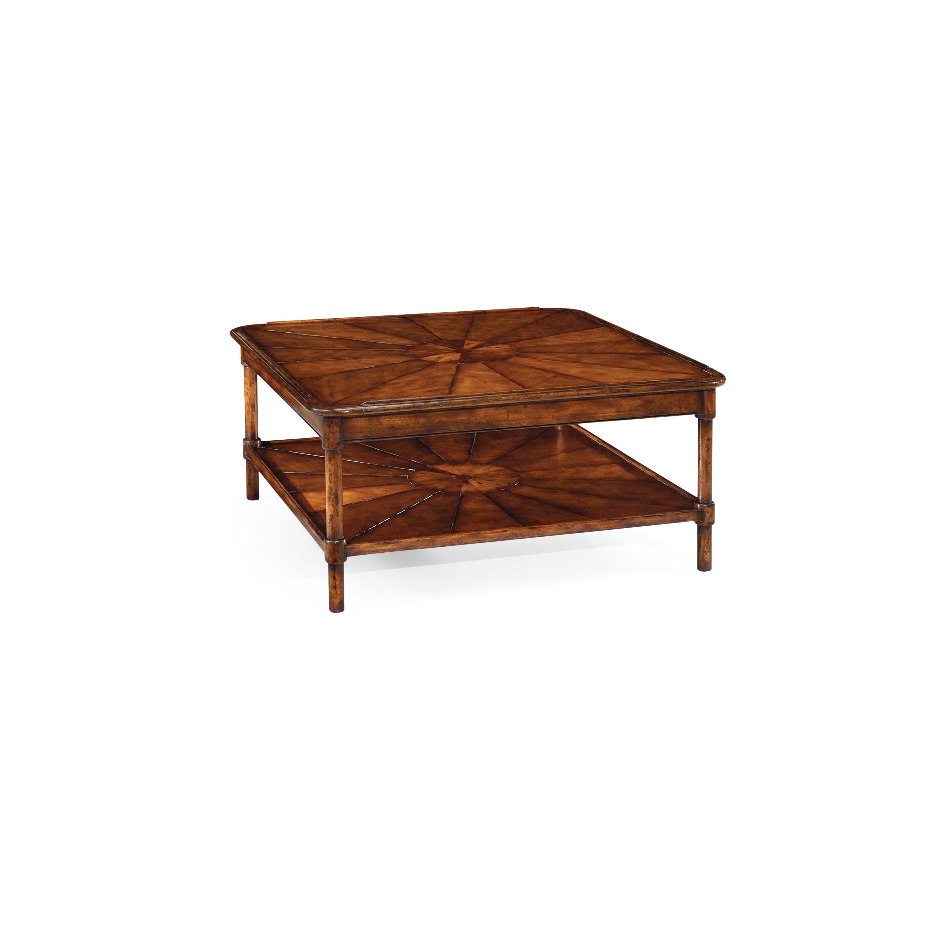 Rustic walnut deals coffee table