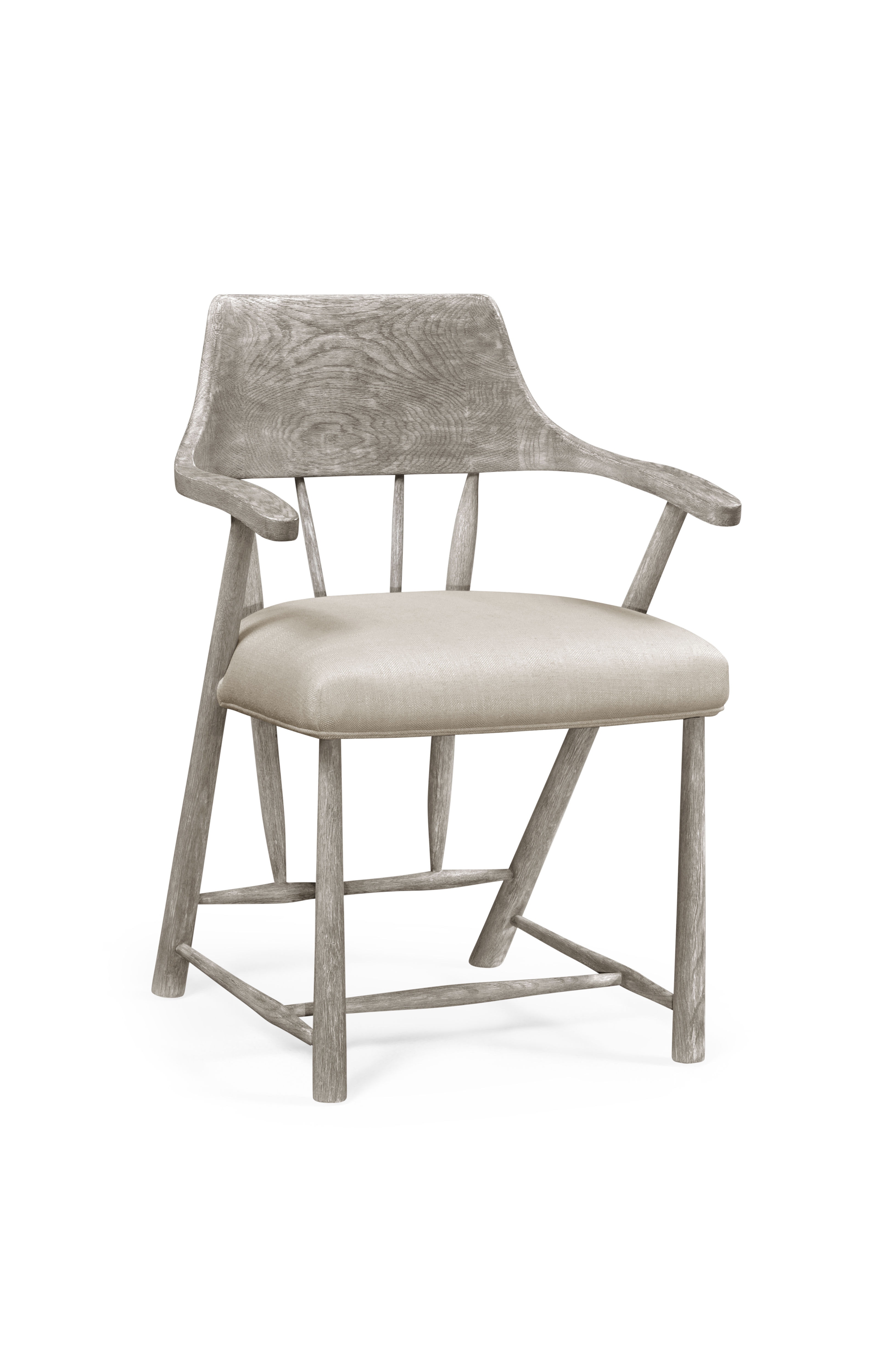 grey fabric oak dining chairs