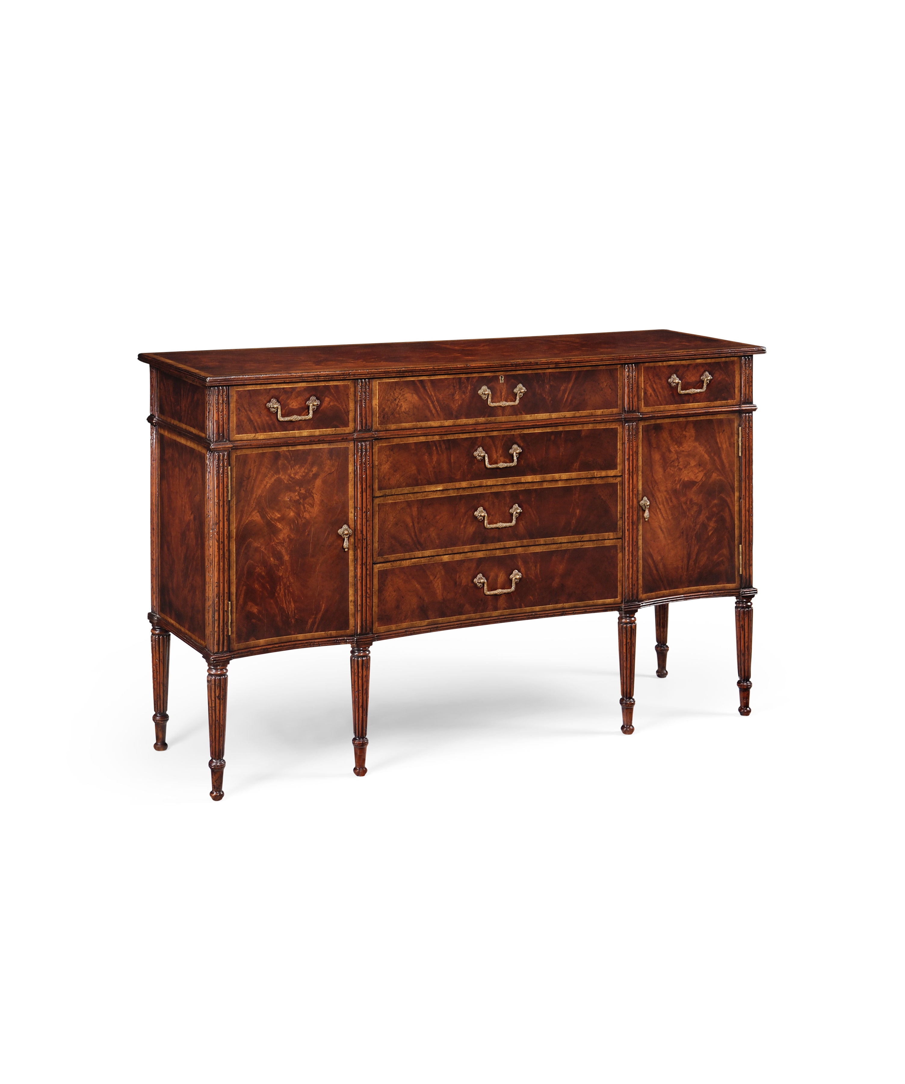 Mahogany Sideboard With Shallow Curved Doors Qj493184mah