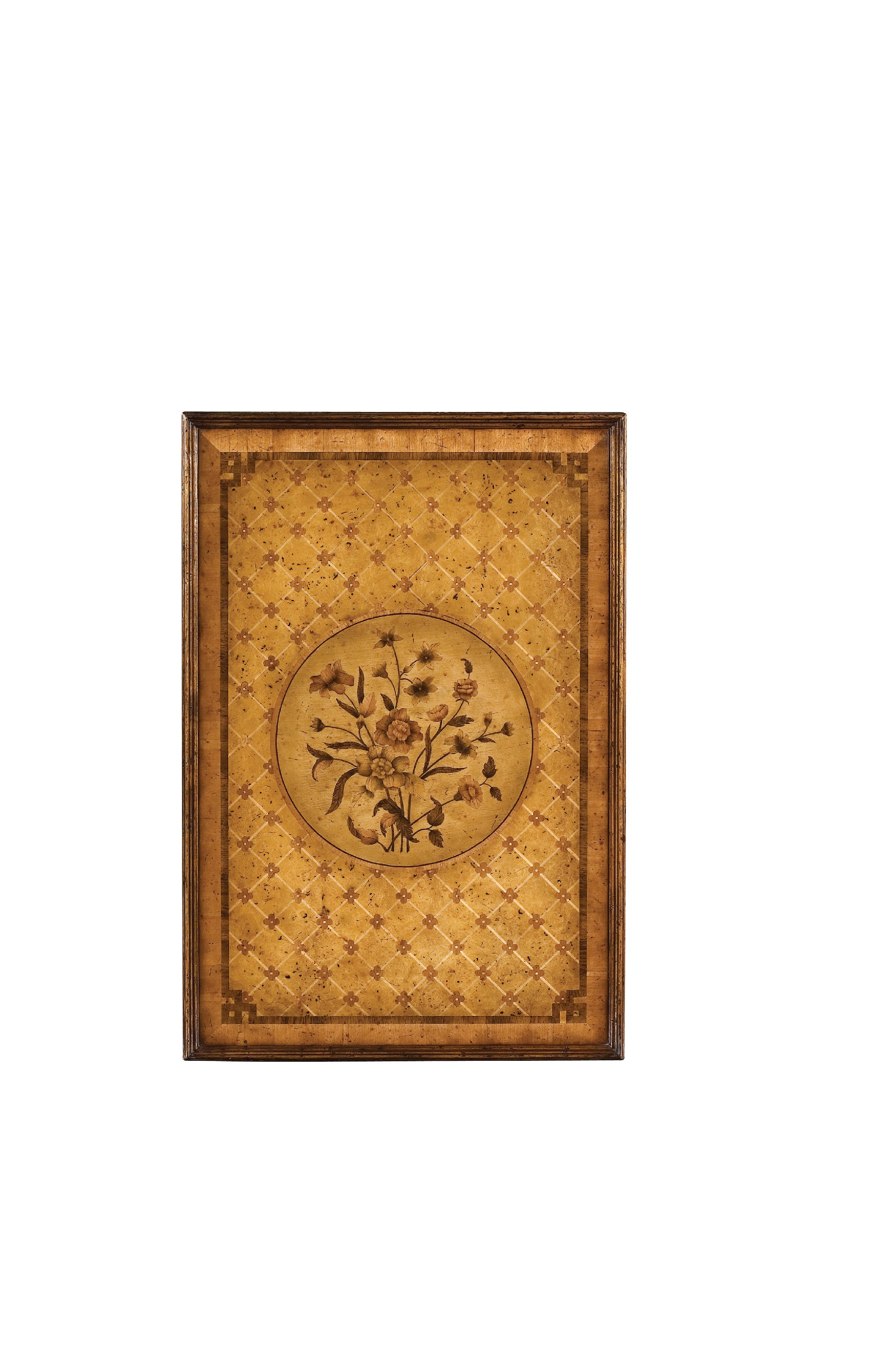 Jonathan Charles Accessories Floral Marquetry Wall Hanging Panels
