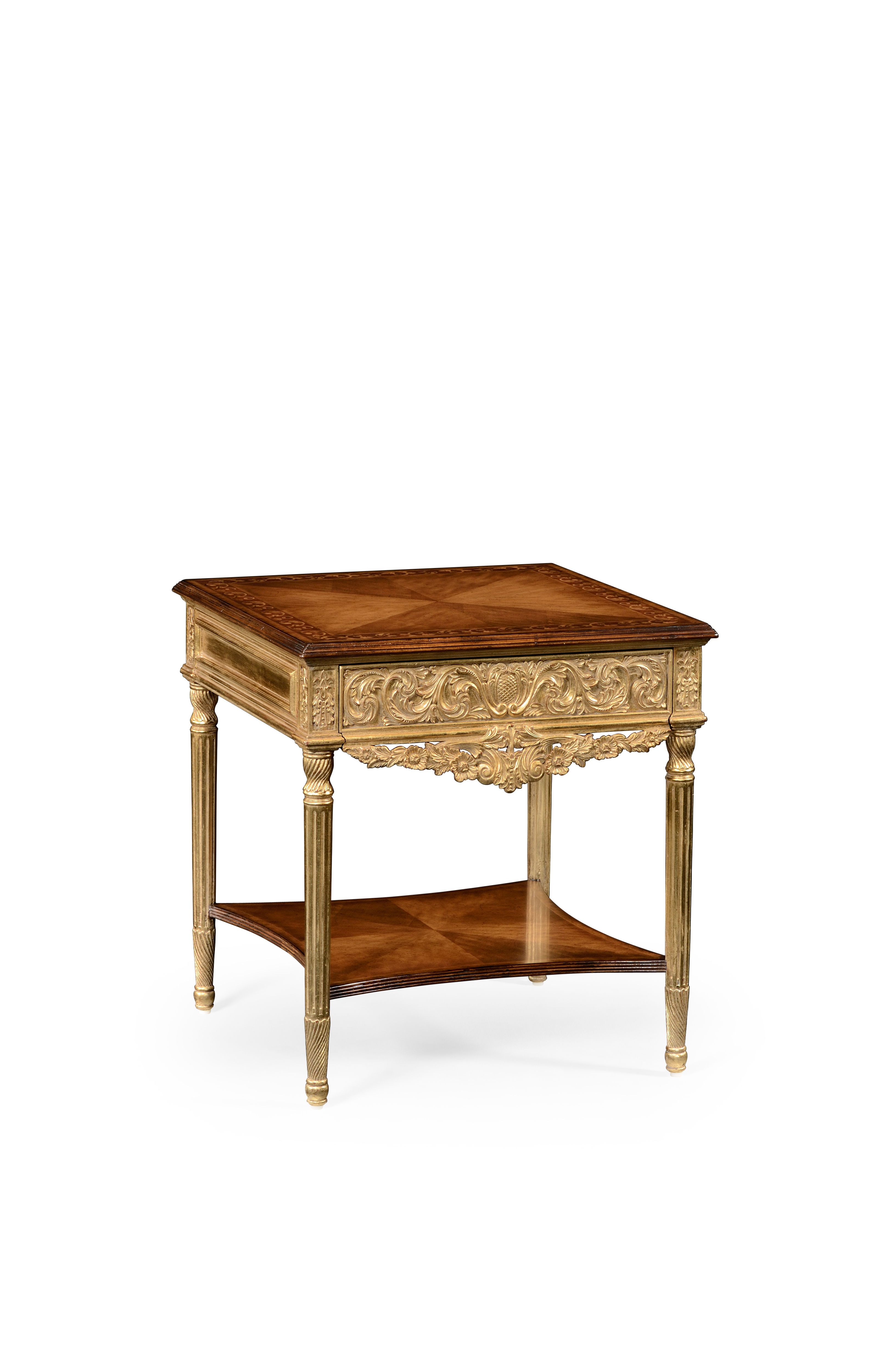 Louis Xiv Style Square Side Table Qj493286gil