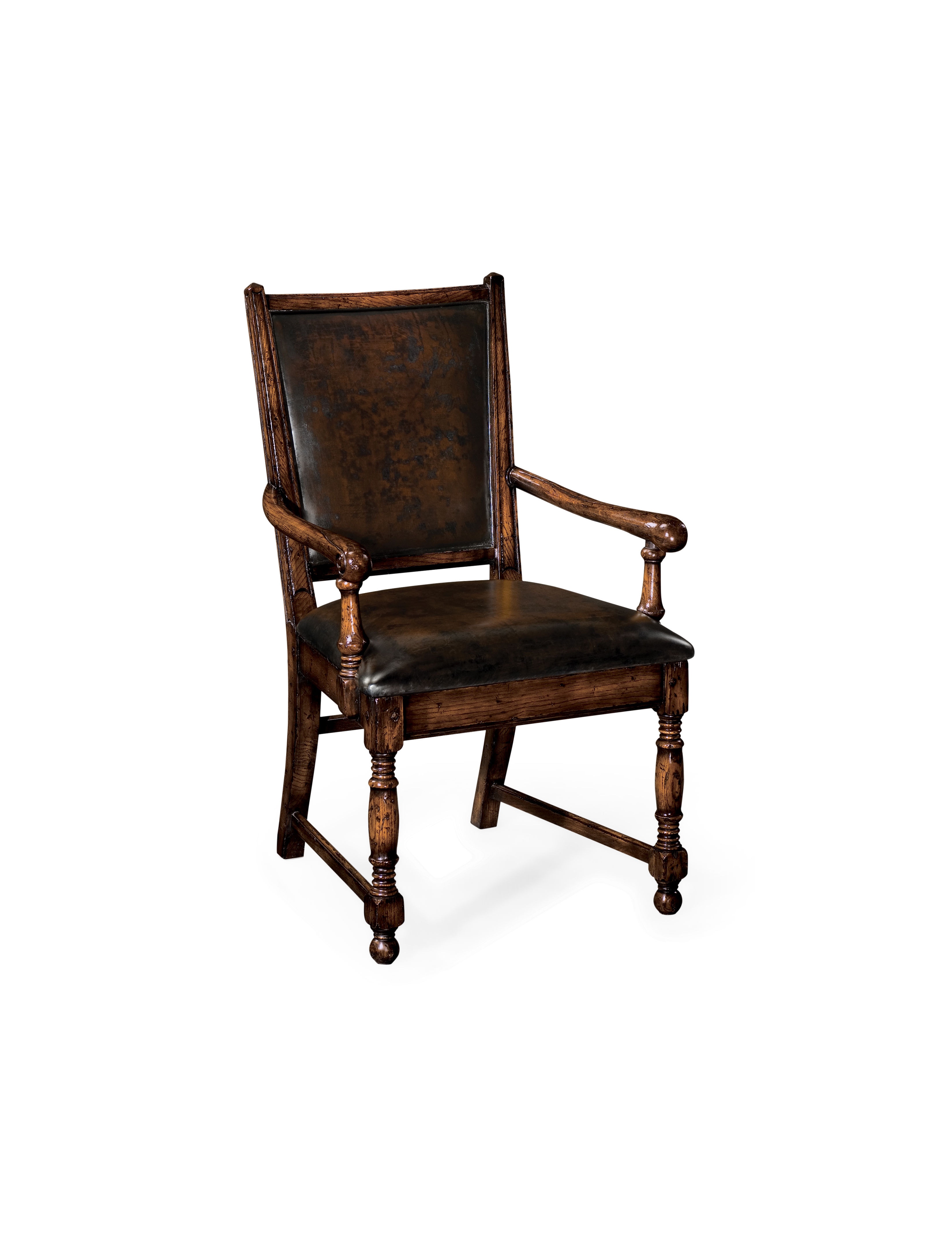 Jonathan Charles Casual Dining Oak Country Armchair Antique Caviar