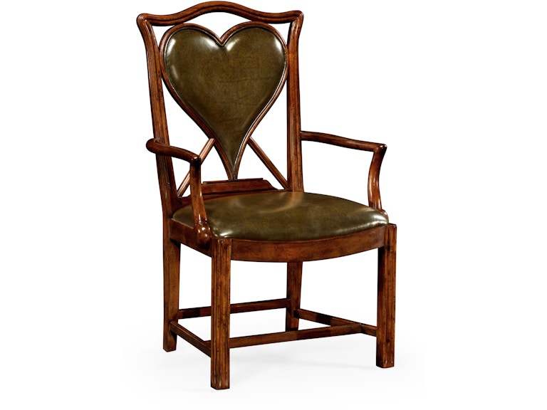 Jonathan Charles Bar And Game Room Playing Card Heart Armchair