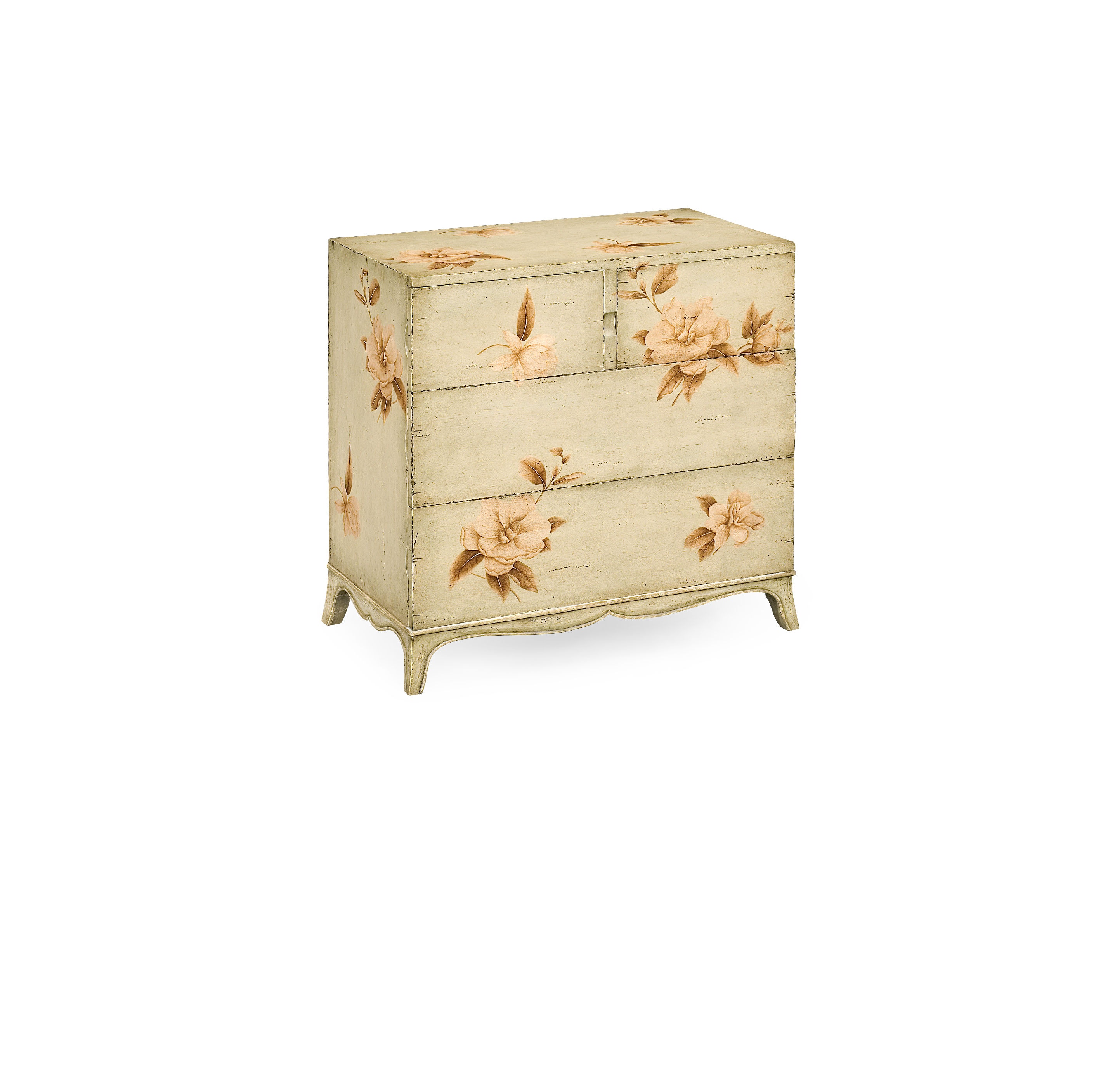 Paint Antique Olive Floral Chest Small 493453 By Jonathan