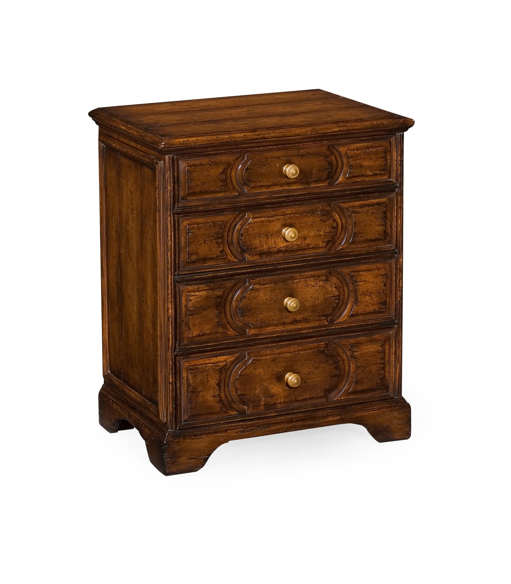 Jonathan Charles Bedroom Tudor Style Walnut Chest Of Four