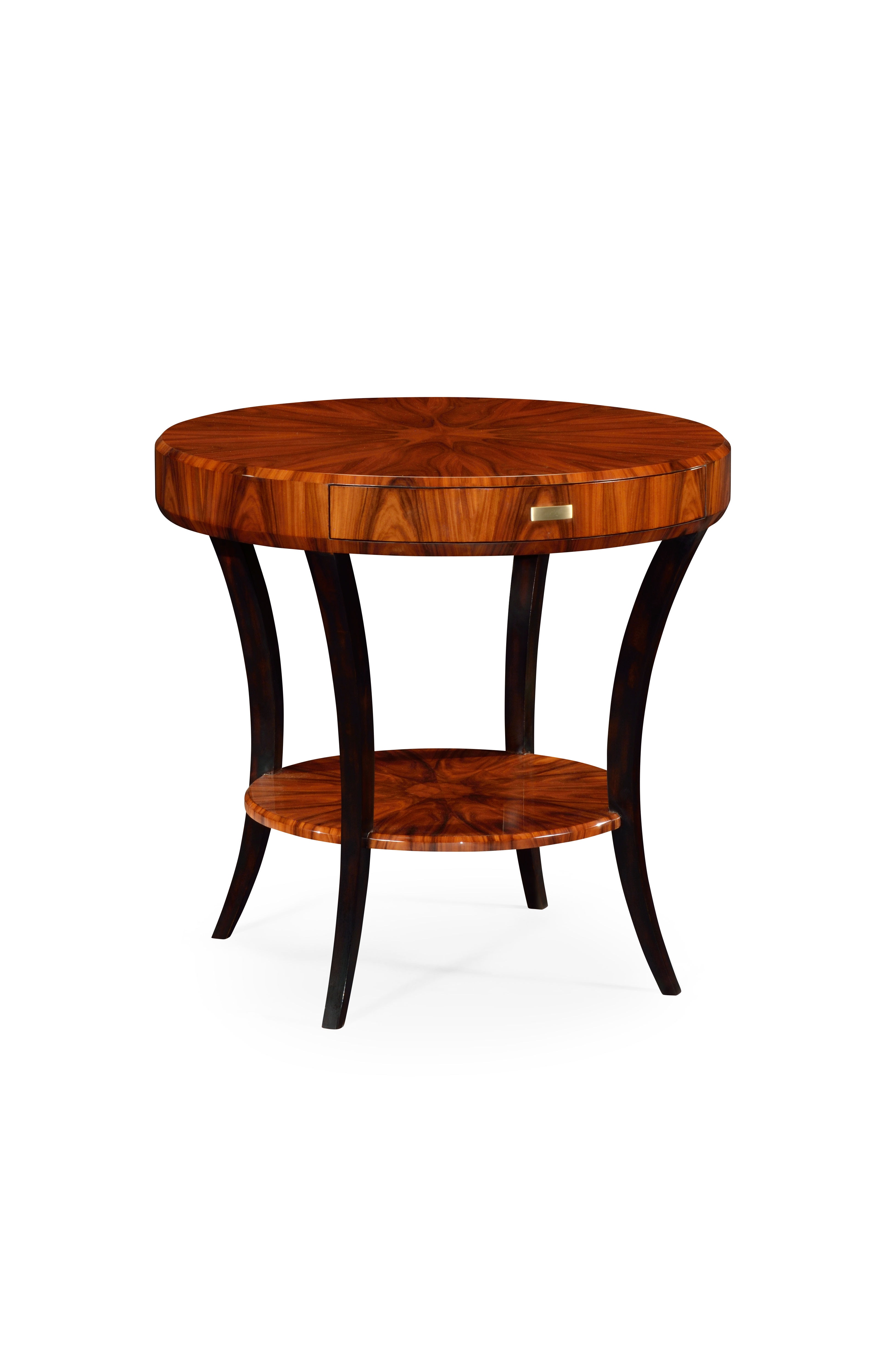 art deco round side table