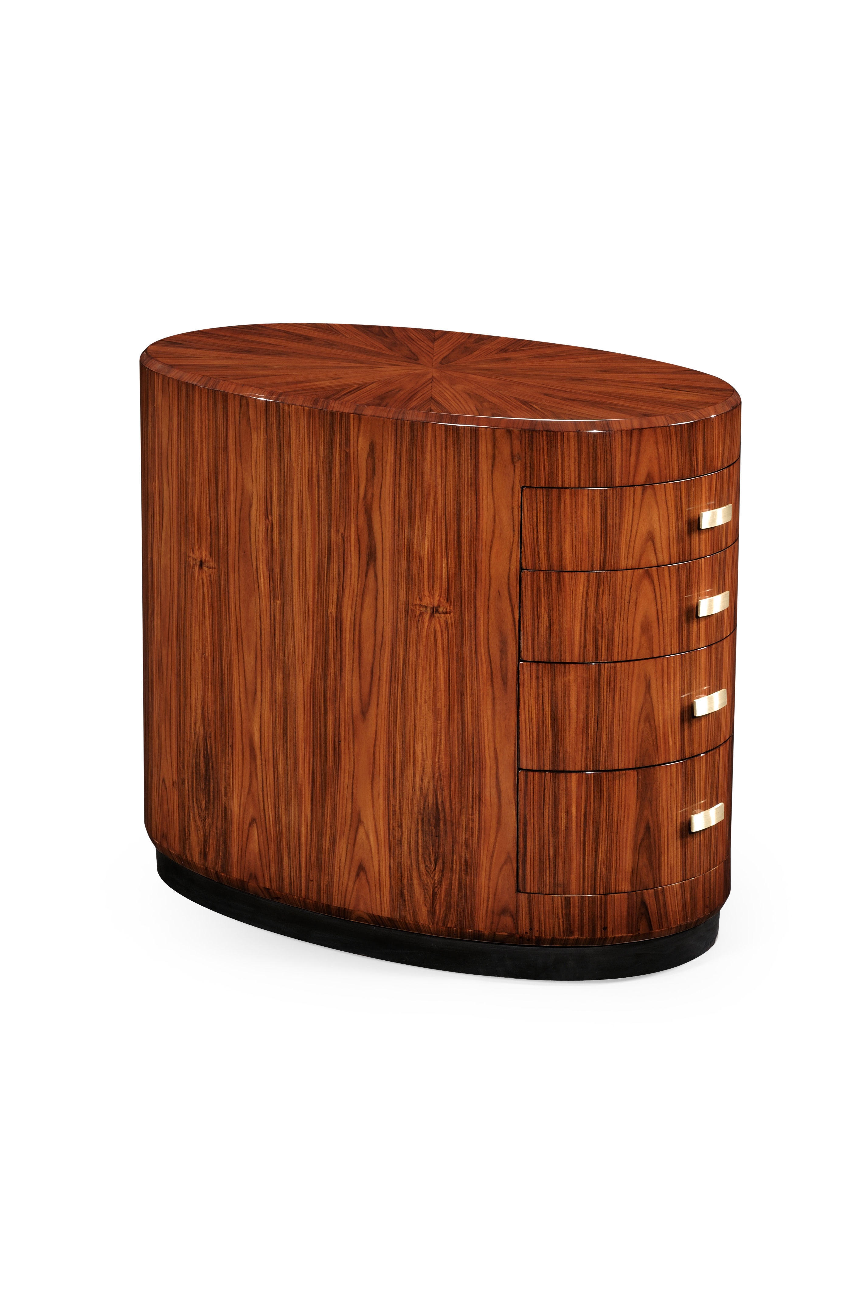 Jonathan Charles Living Room Art Deco Oval Chest Of Drawers With
