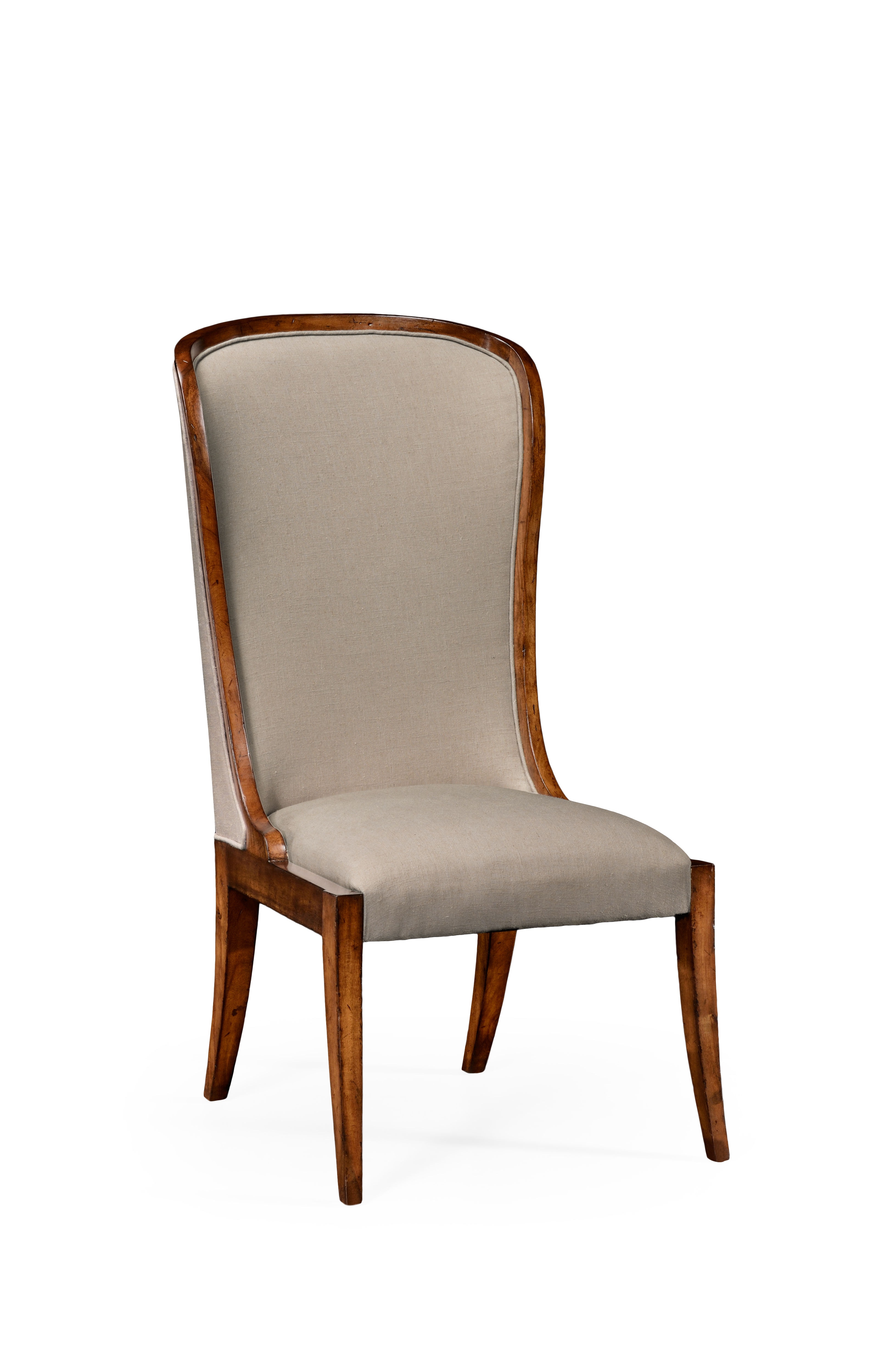 Curved back deals upholstered dining chair