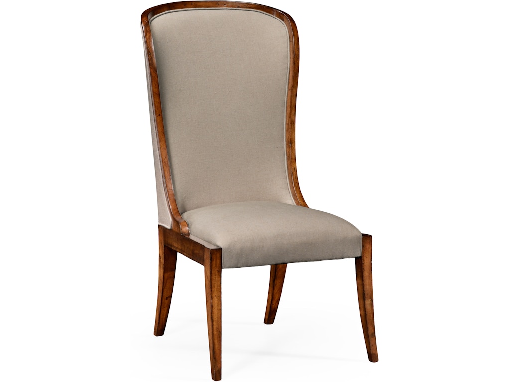 High Curved Back Upholstered Dining Side Chair Qj494305scwalf001