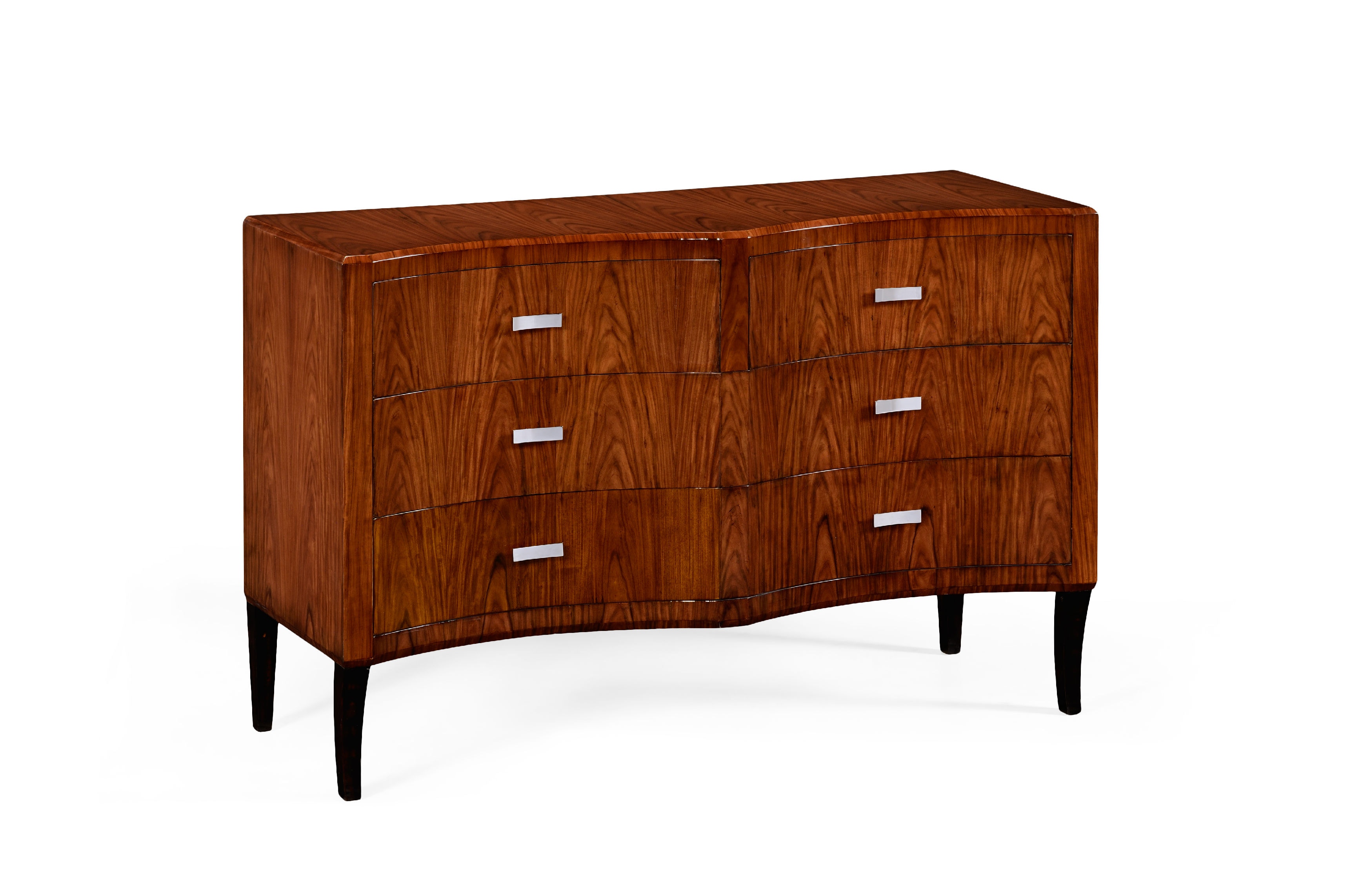 Jonathan Charles Bedroom Art Deco Double Concave Chest Of Drawers