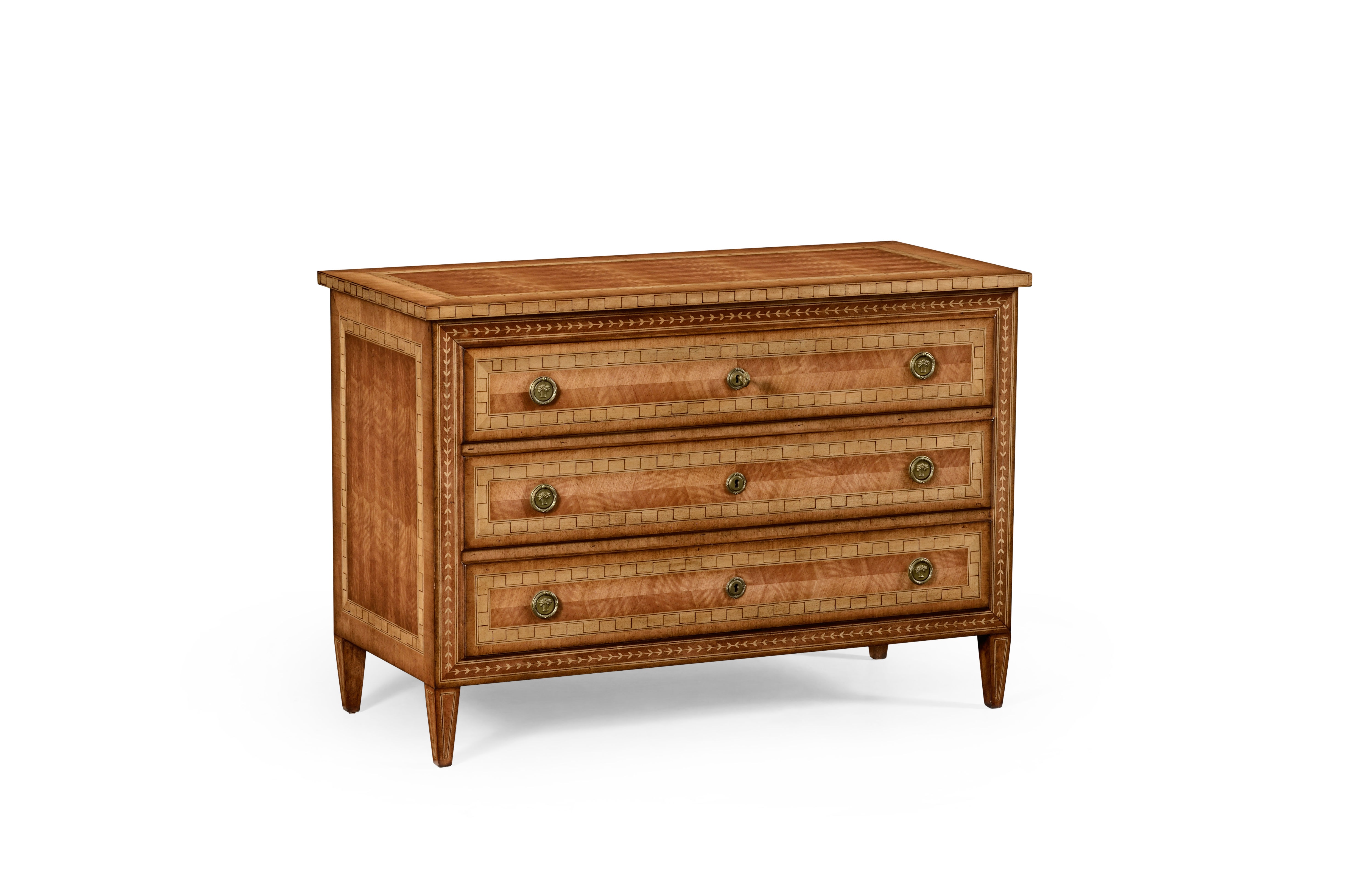 Jonathan Charles Bedroom Satinwood Directoire Large Chest Of Drawers
