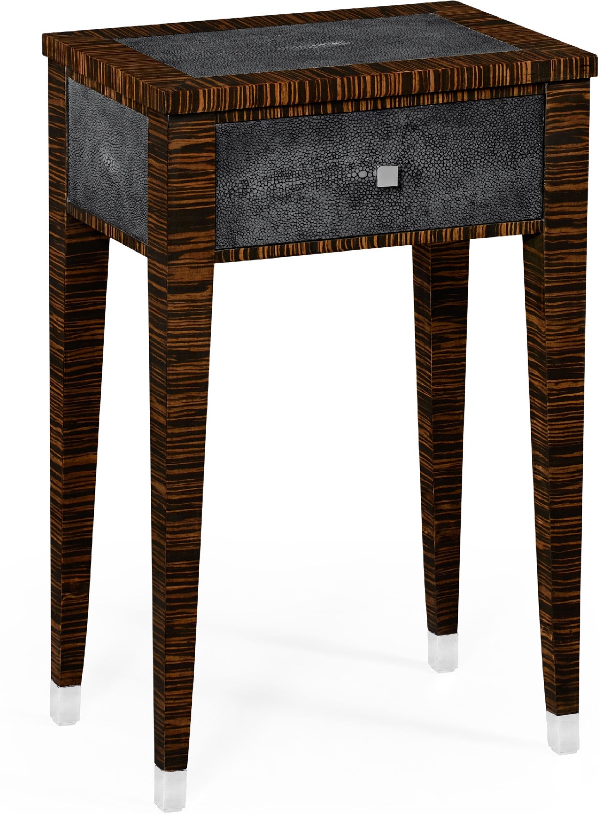 Anthracite Faux Shagreen And Macassar Ebony Lamp Table Qj494522mas