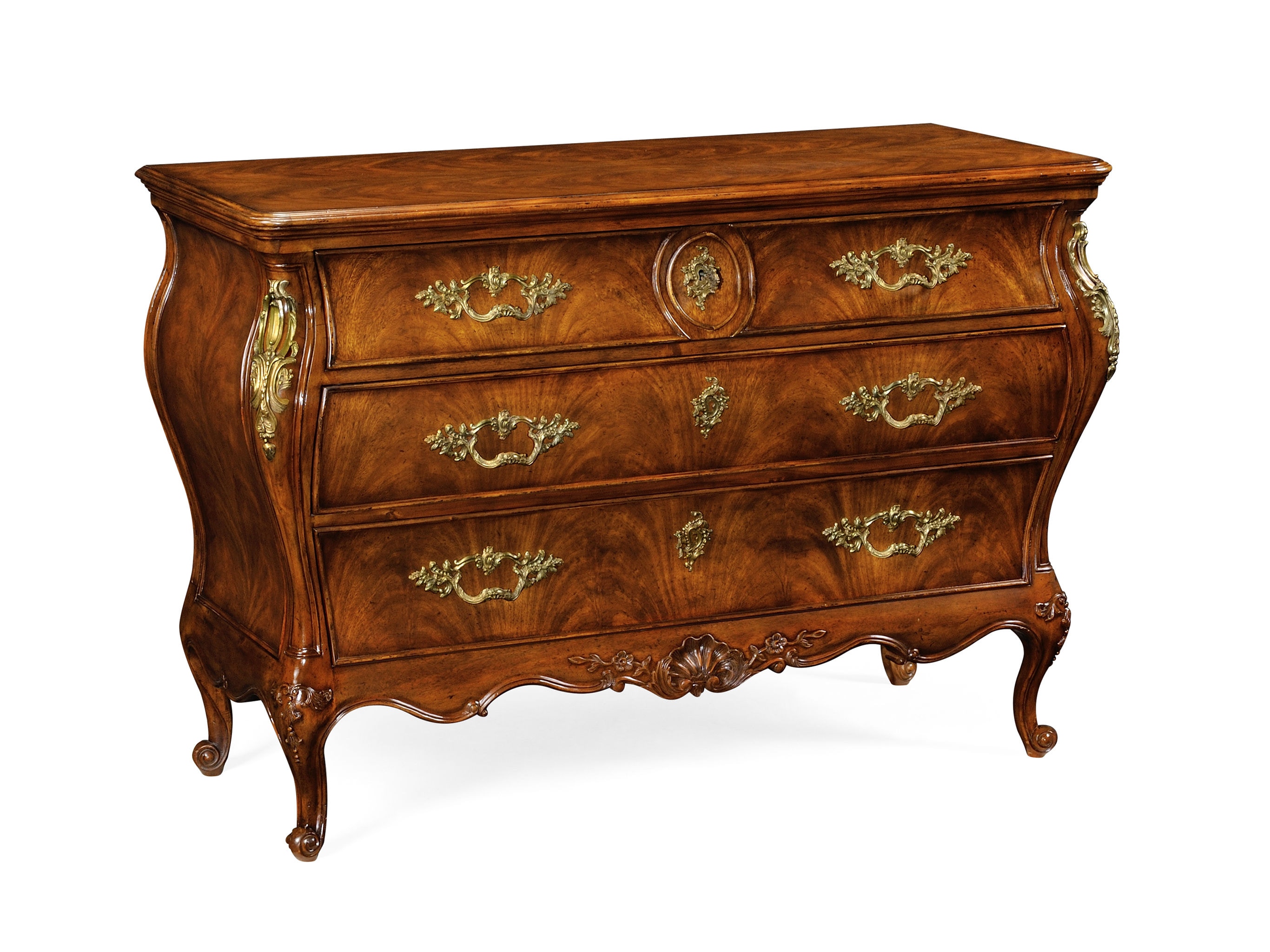 Jonathan Charles Bedroom Louis Xv Crotch Walnut Chest Of Drawers