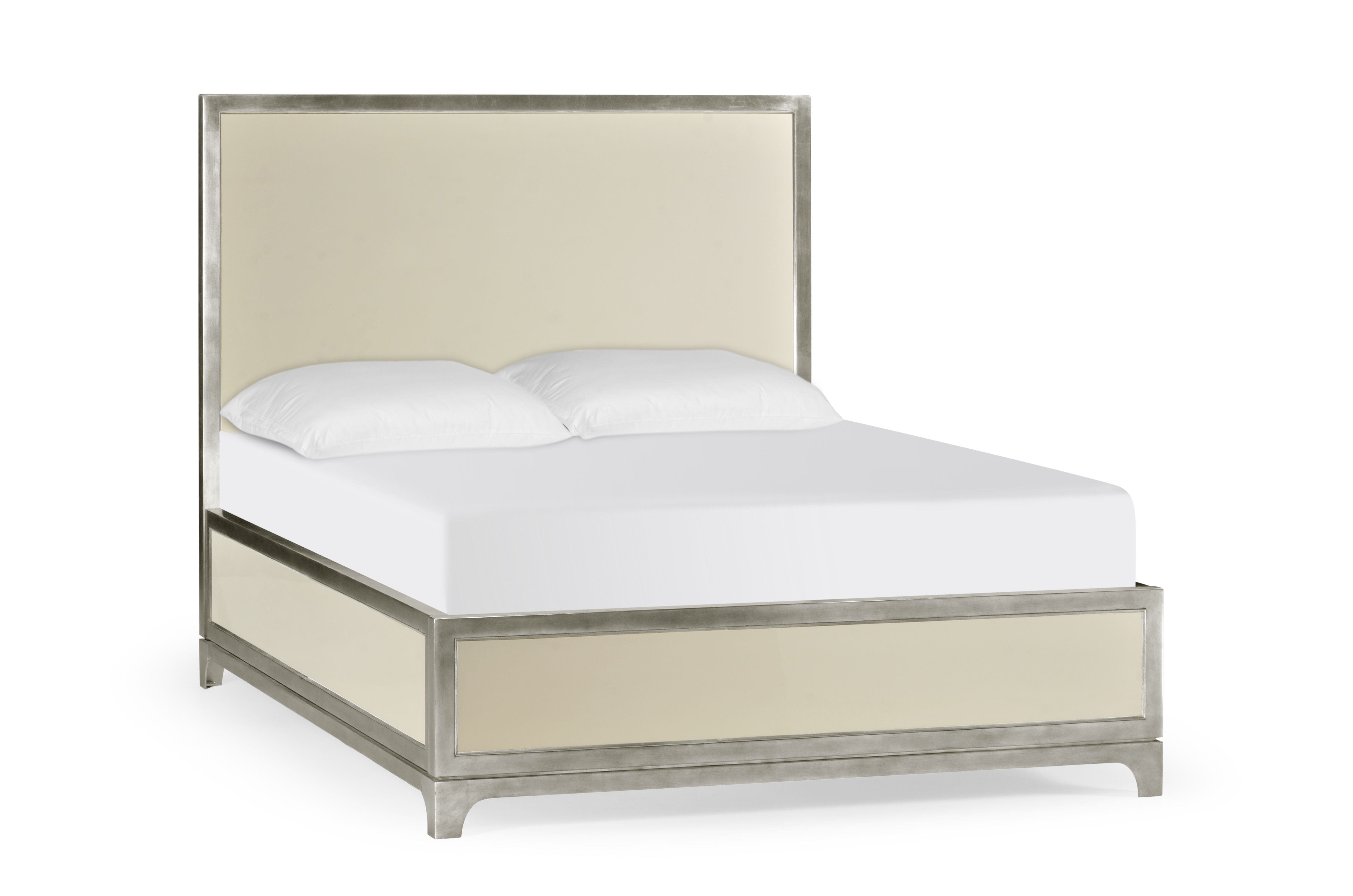 Jonathan Charles Bedroom Alexander Julian Us Queen Bed (Blanc /Silver