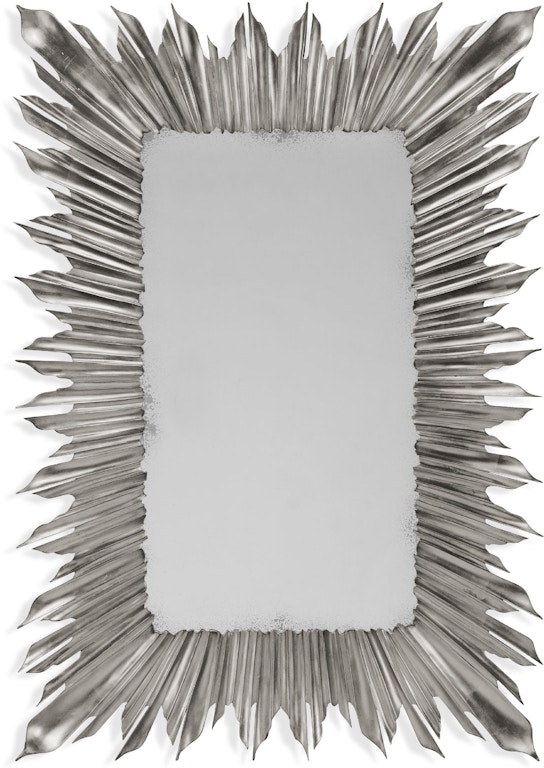 Atlantic Scalloped Silver Round Mirror