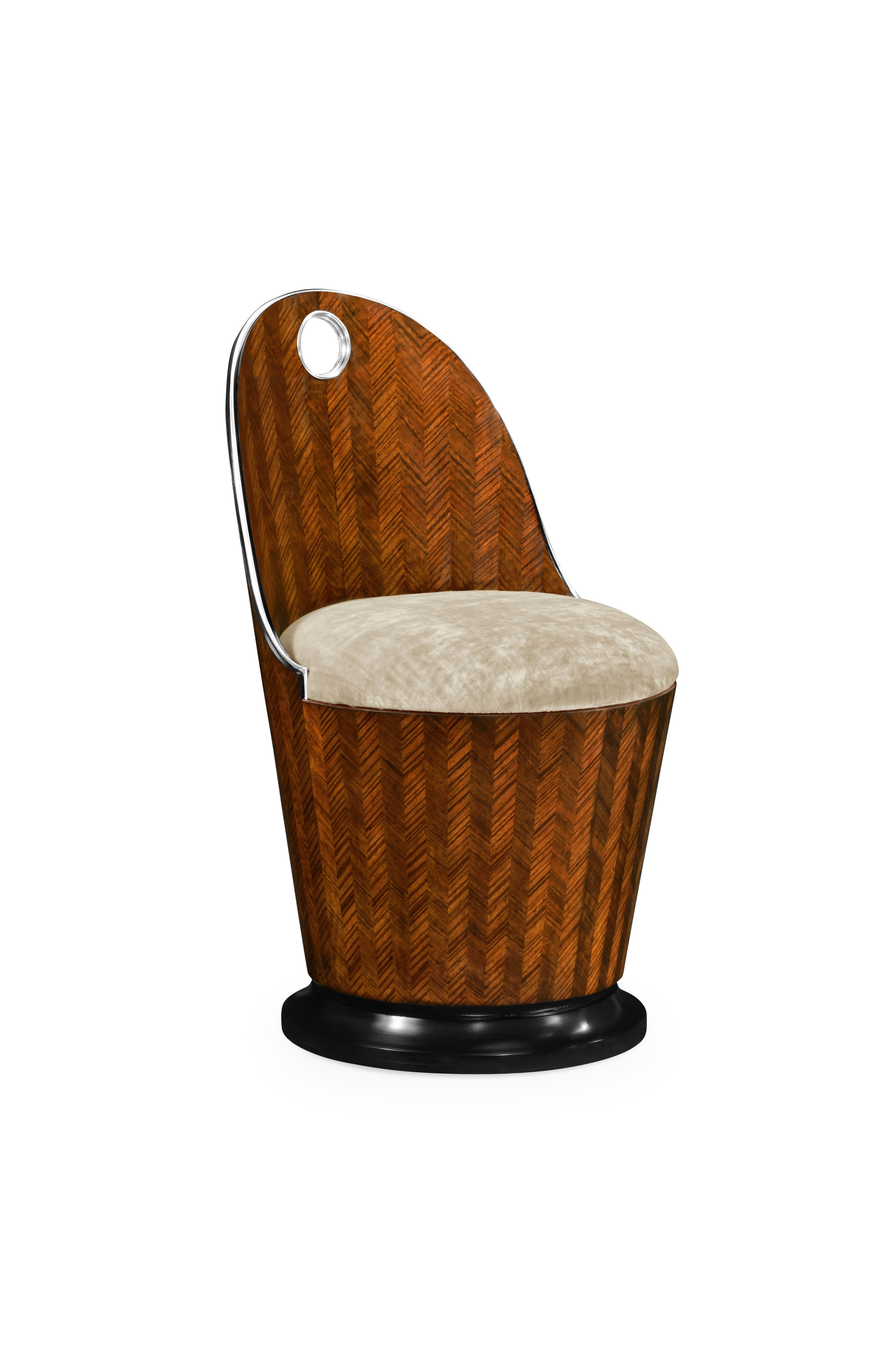 Jonathan Charles Living Room Feather Inlay Dressing Chair 495576ZEBF001 Forsey’s Furniture