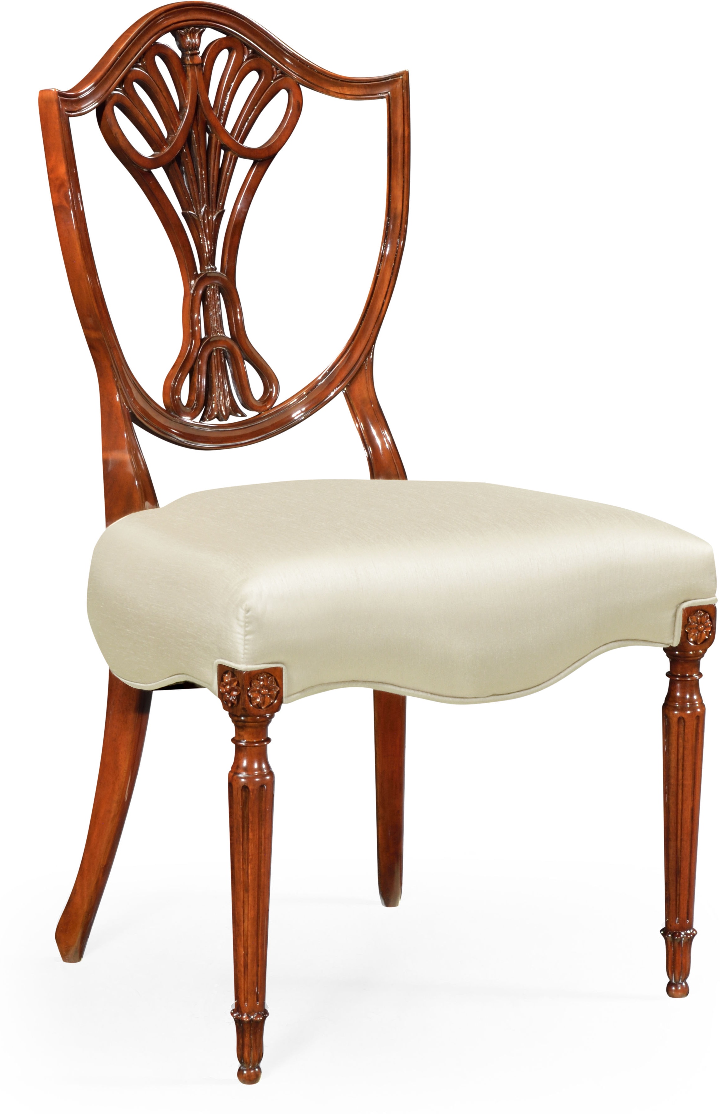 Jonathan Charles Dining Room Sheraton Side Chair With Shield Back In Mahogany High Gloss Upholstered Com Qj499511scmamfcom Walter E Smithe