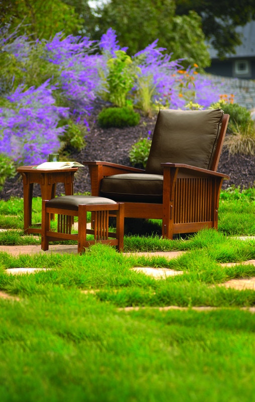Stickley Living Room Gus Tile Top Tabouret 89-546 - Woodbridge