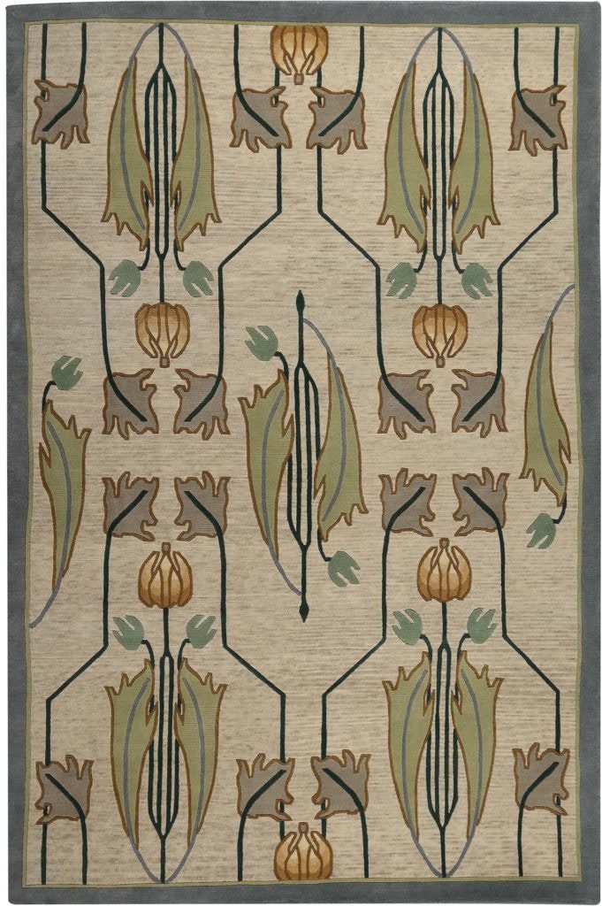 Stickley Area Rugs Rennie Tulip Rug Ivory RU1445 Woodbridge