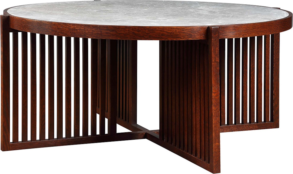 Stickley Furniture Living Room Park Slope Round Cocktail Table 89-1550 ...