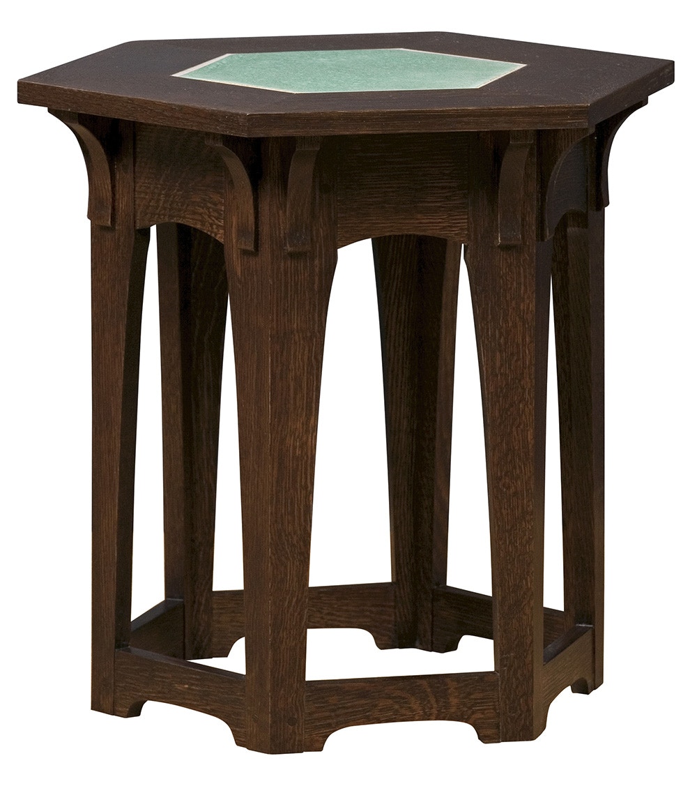 Stickley Living Room Gus Tile Top Tabouret 89-546