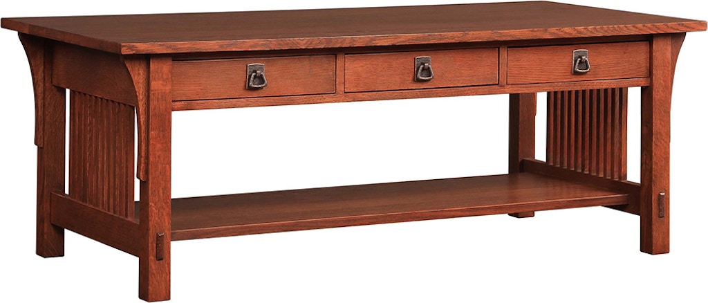 Stickley Living Room Three Drawer Cocktail Table 756 Stickley Living Room Three Drawer Cocktail Table 756
