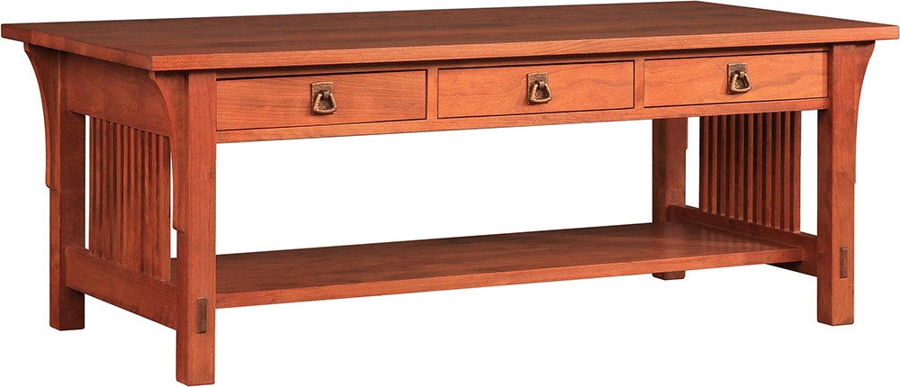 Stickley Living Room Three Drawer Cocktail Table 91756 Toms Price Home