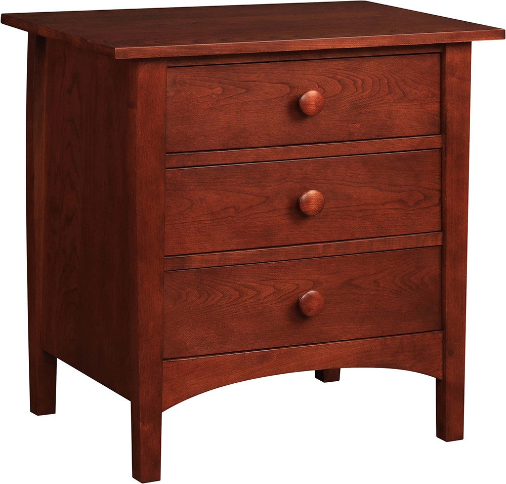 Stickley Bedroom Harvey Ellis Three Drawer Nightstand 91 910 CH Woodbridge Interiors AZ CA PA