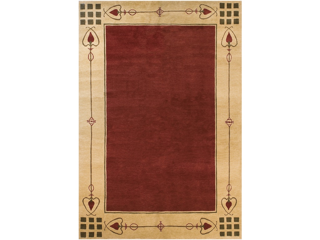 Stickley RU-1180 Area Rugs Highland Park Rug - Red