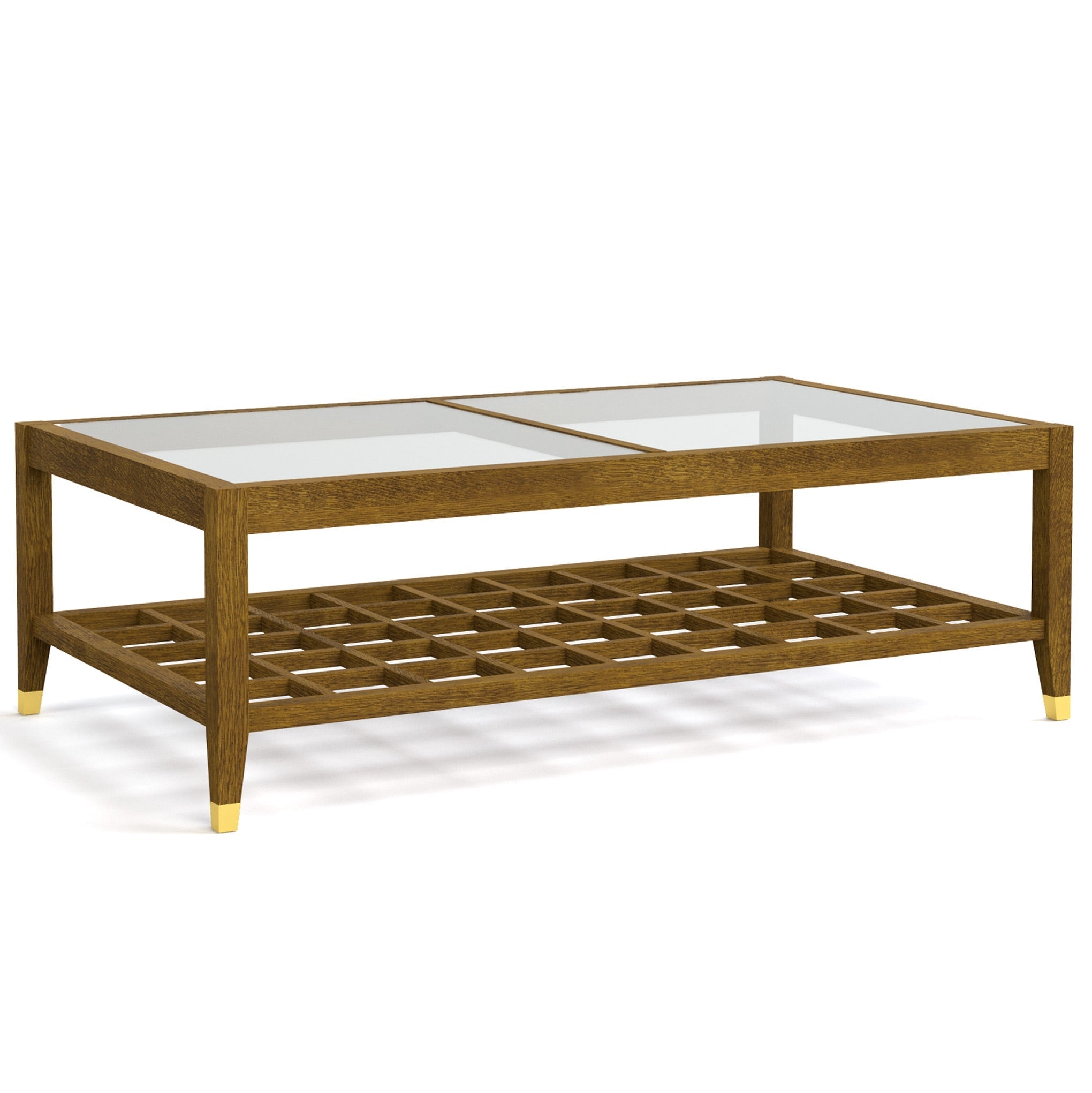 Stickley Surrey Hills Glass-Top Cocktail Table 89-2253
