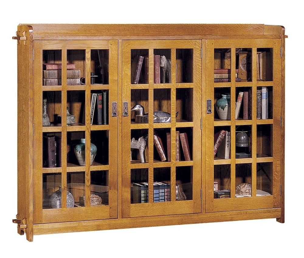Stickley Triple Bookcase with Glass Doors 89-647