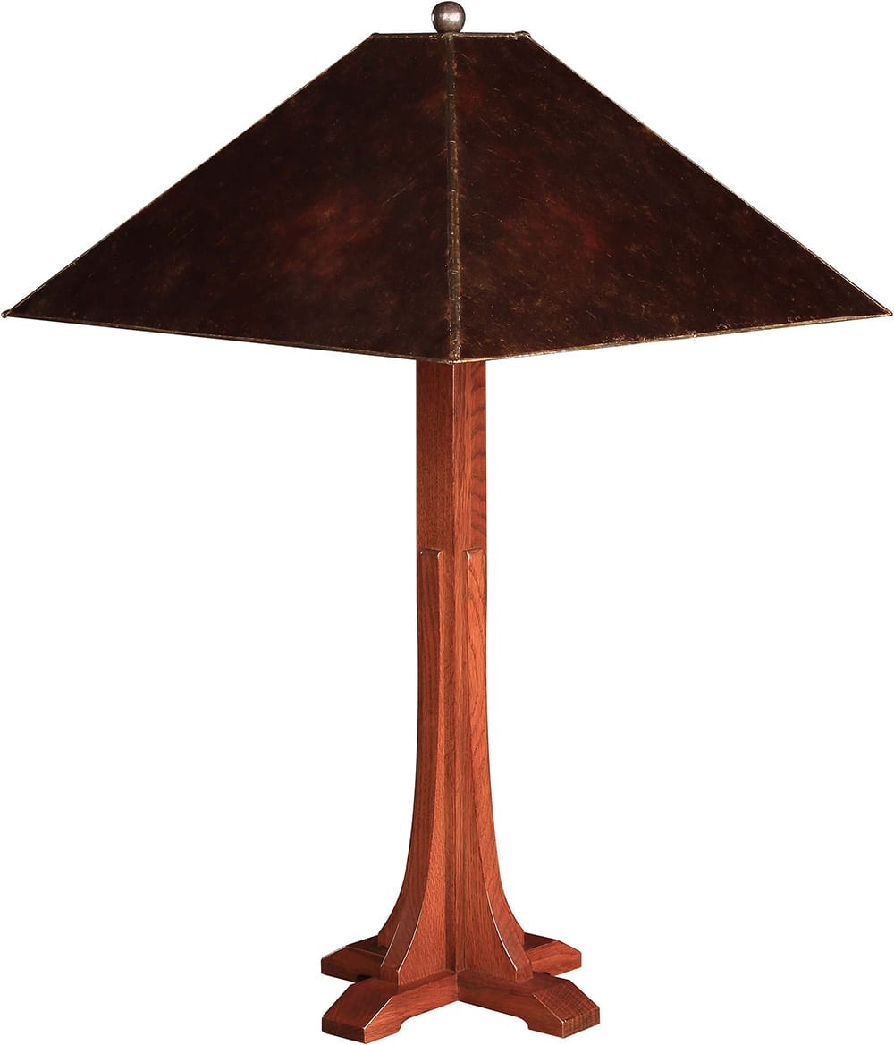 Stickley Cross Base Table Lamp with Mica Shade 89-039-M3
