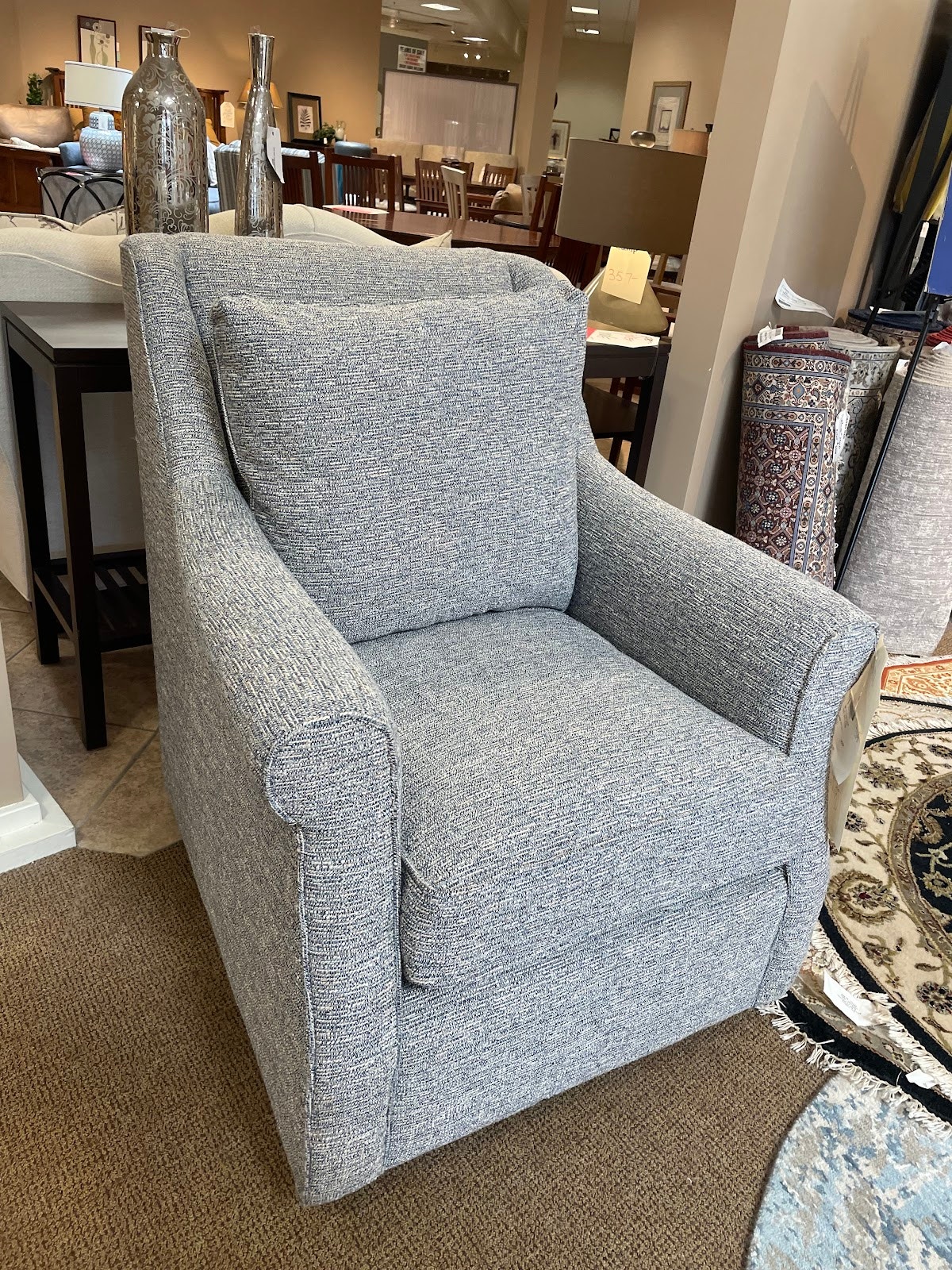 Woodbridge Upholstery Tate Swivel Glider Chair Stocked 013-02*10157