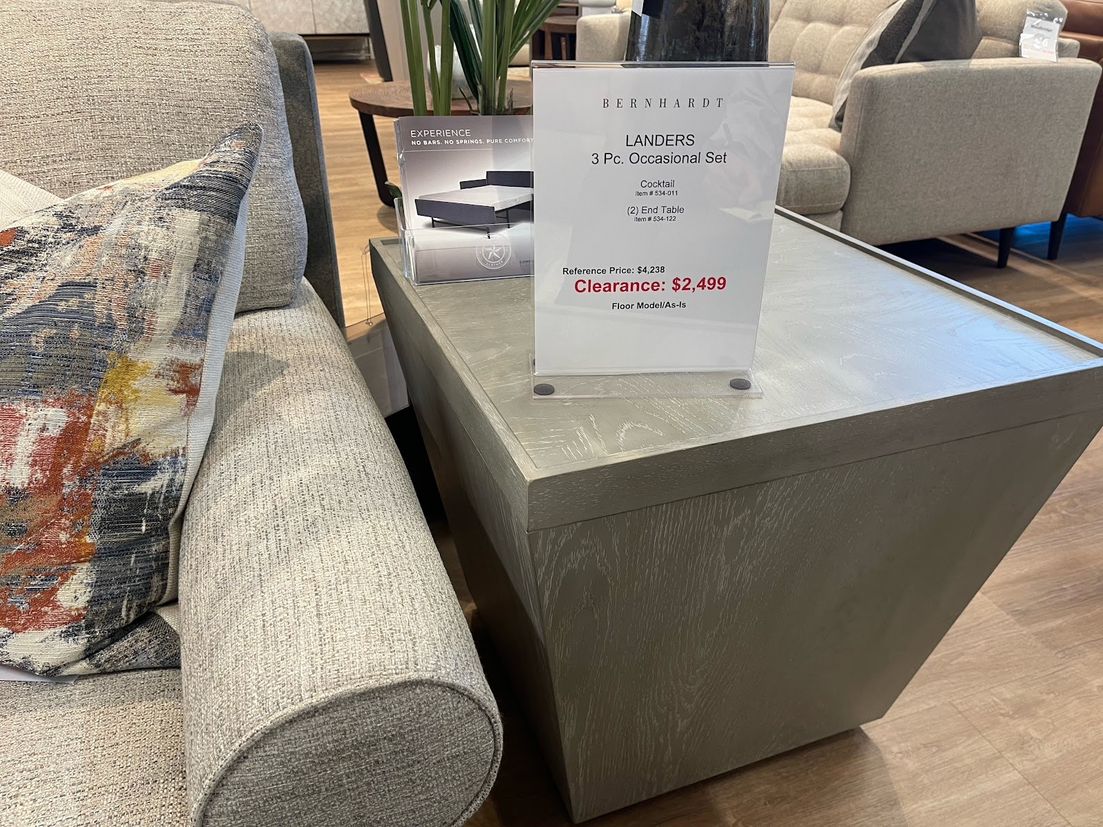 Bernhardt Living Living Room Landers Cocktail + 2 End Tables