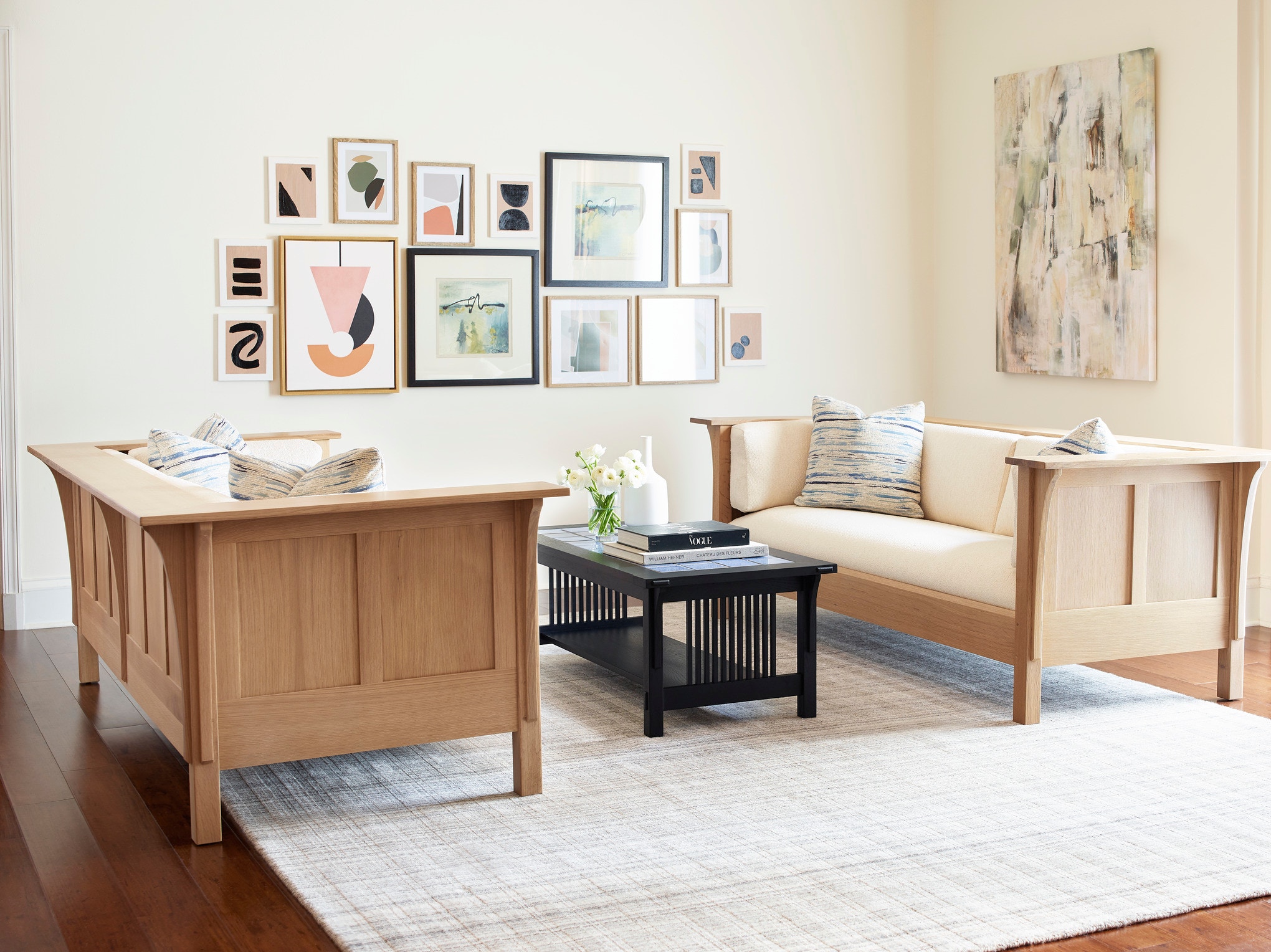 Stickley Living Room Tile-Top Cocktail Table 89-758 - Woodbridge